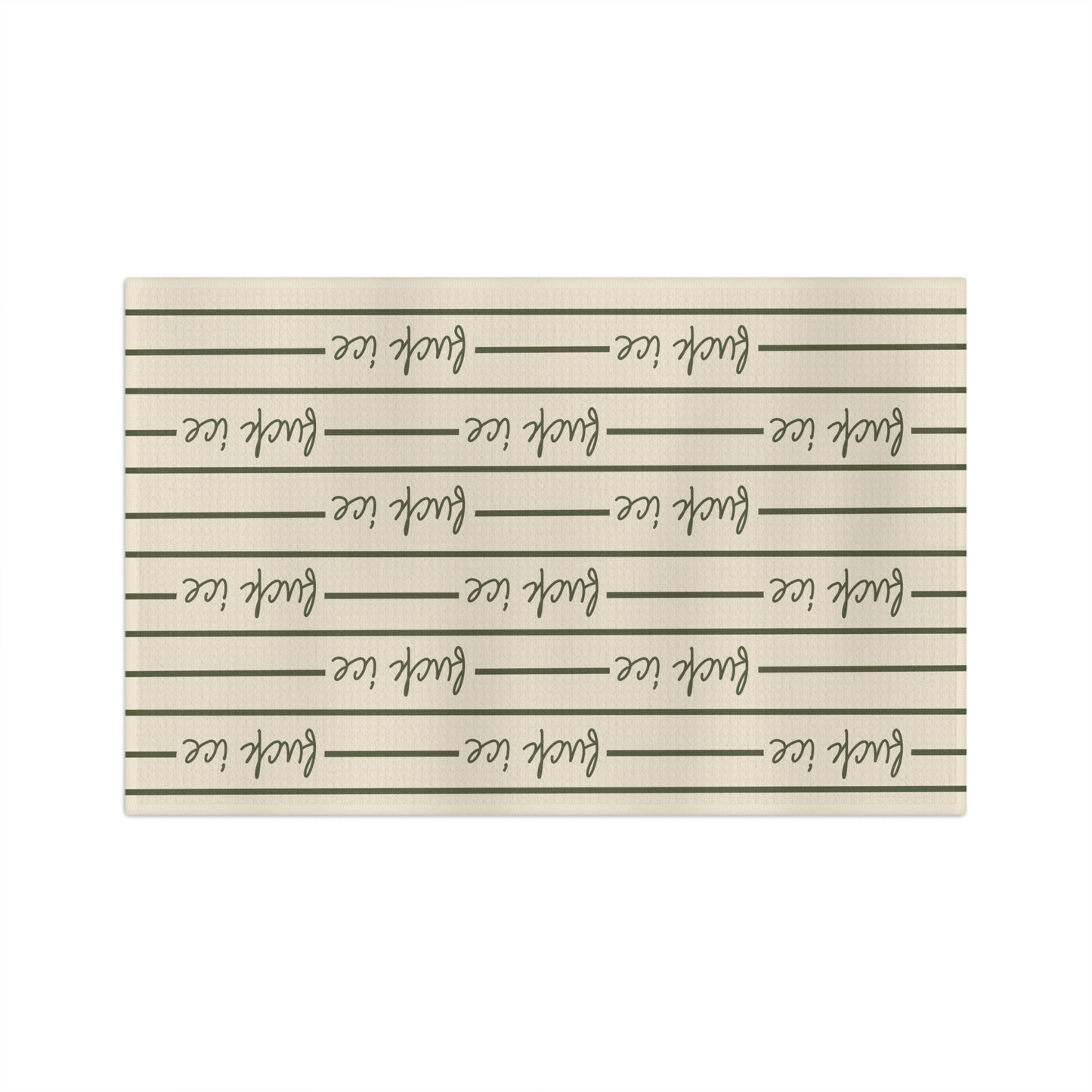 flour to table striped script Microfiber Tea Towel | farmhouse kitchen stripes ice