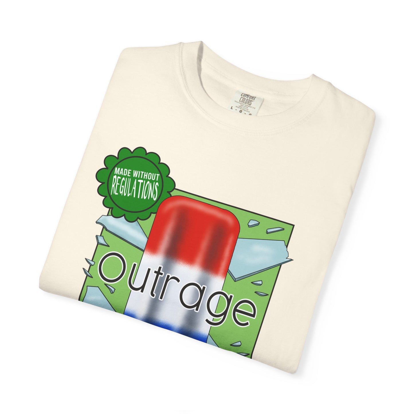 Outrage Glass Popsicle Graphic T-Shirt Patriot Pop Art Tee