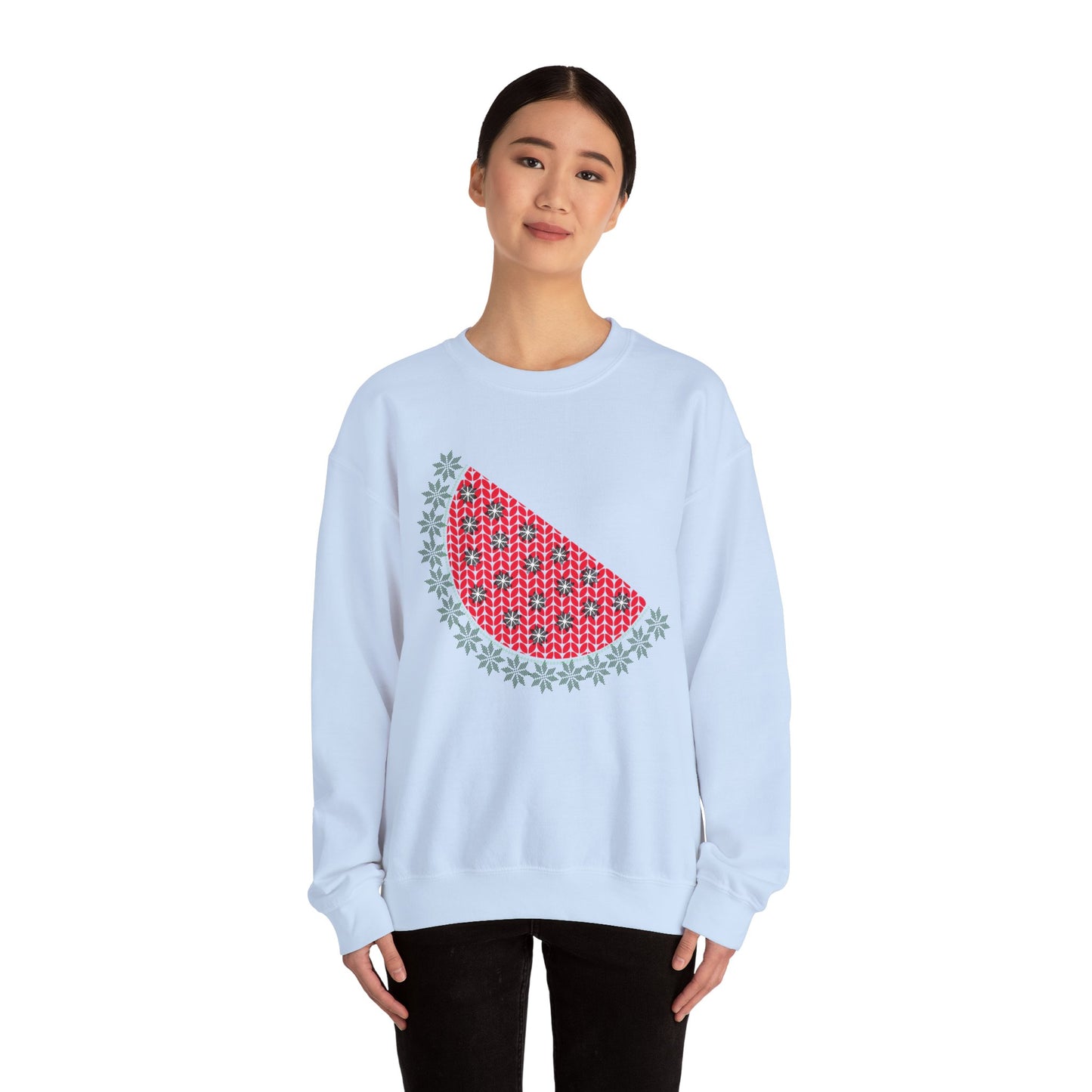 Watermelon Ugly Sweater Unisex Heavy Blend™ Crewneck Sweatshirt