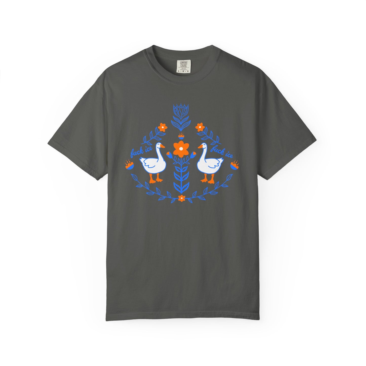 Folksy Silly Goose Tee —  F Ice Resist Floral Graphic T-Shirt