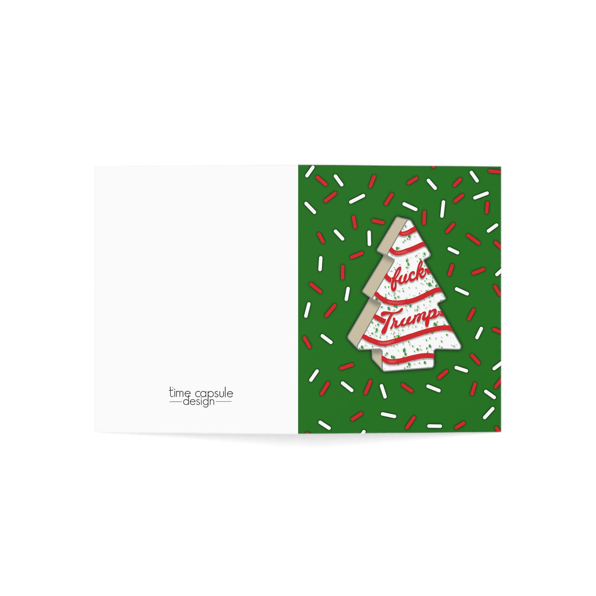 Tree Cake Funny Christmas Greeting Card FDT Holiday Tree Design