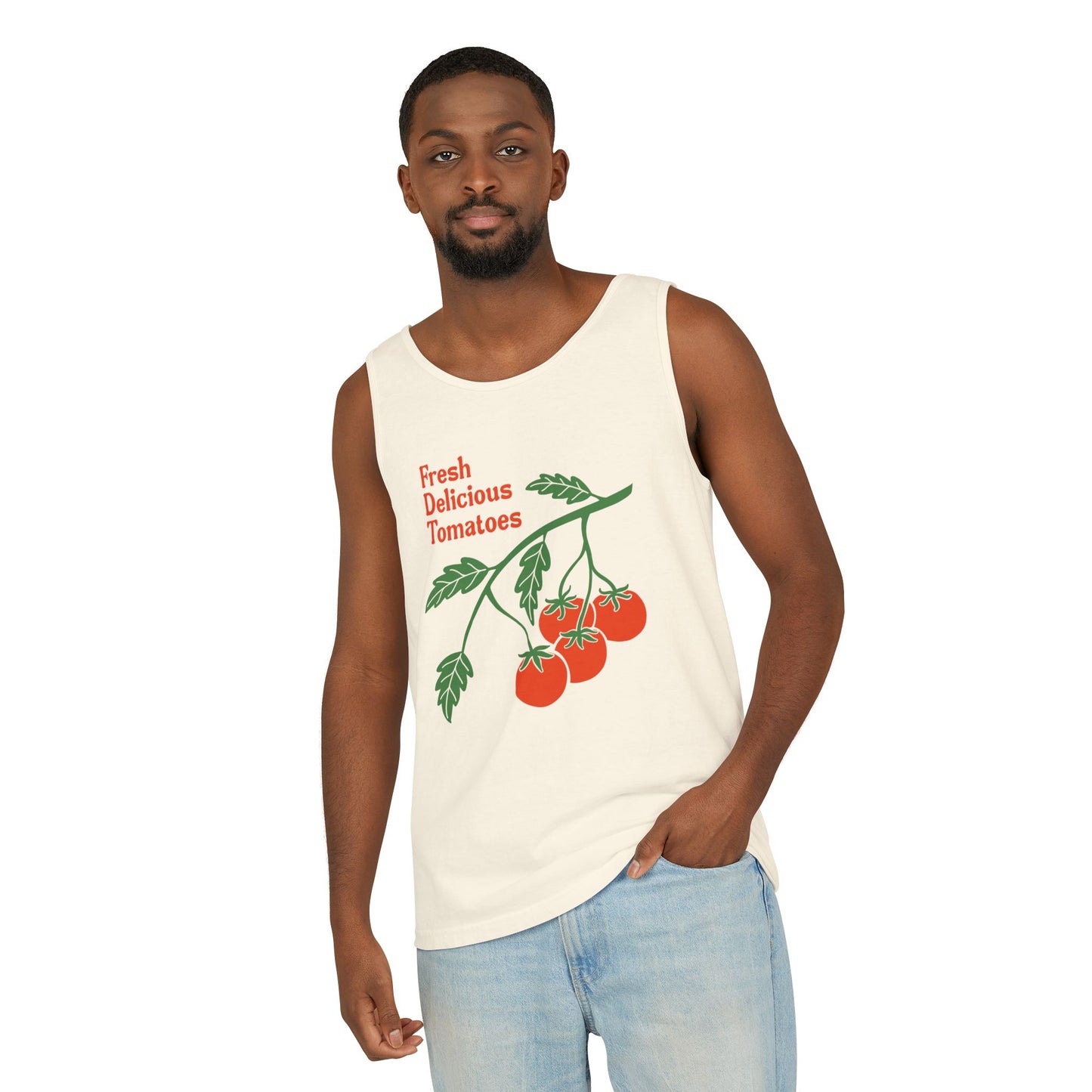 Fresh Delicious Tomatoes Tank Top | Cherry Tomato Illustration, Garden Produce Tee
