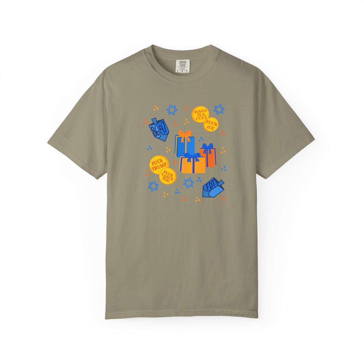 Slightly Subtle Hanukkah Dreidel Gelt Gift Celebration T-Shirt