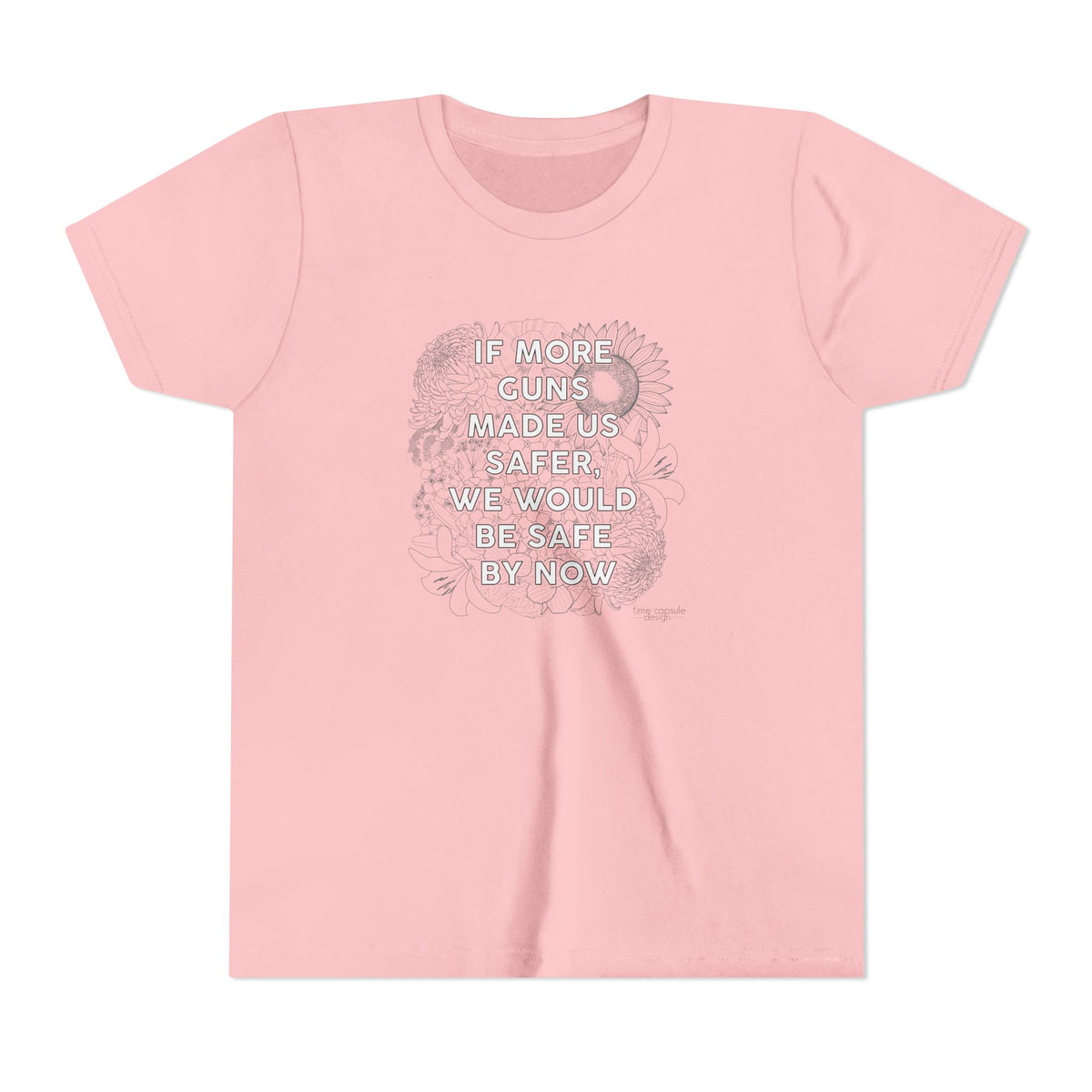 Youth Gun Safety Floral Tee Shirt