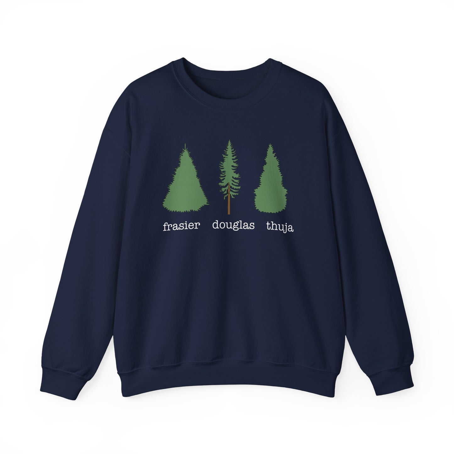 Frasier Douglas Thuja FDT Pine Tree Eco-Friendly Tree Sweatshirt, Unisex Crewneck, Nature Lover Gift, Casual Outfit, Gift for Him or Her