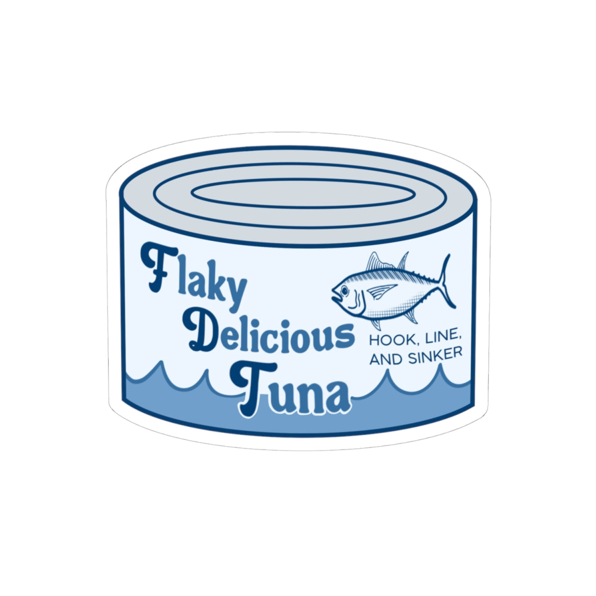 Flaky Delicious Tuna Vintage Canned Fish Decal Sticker FDT