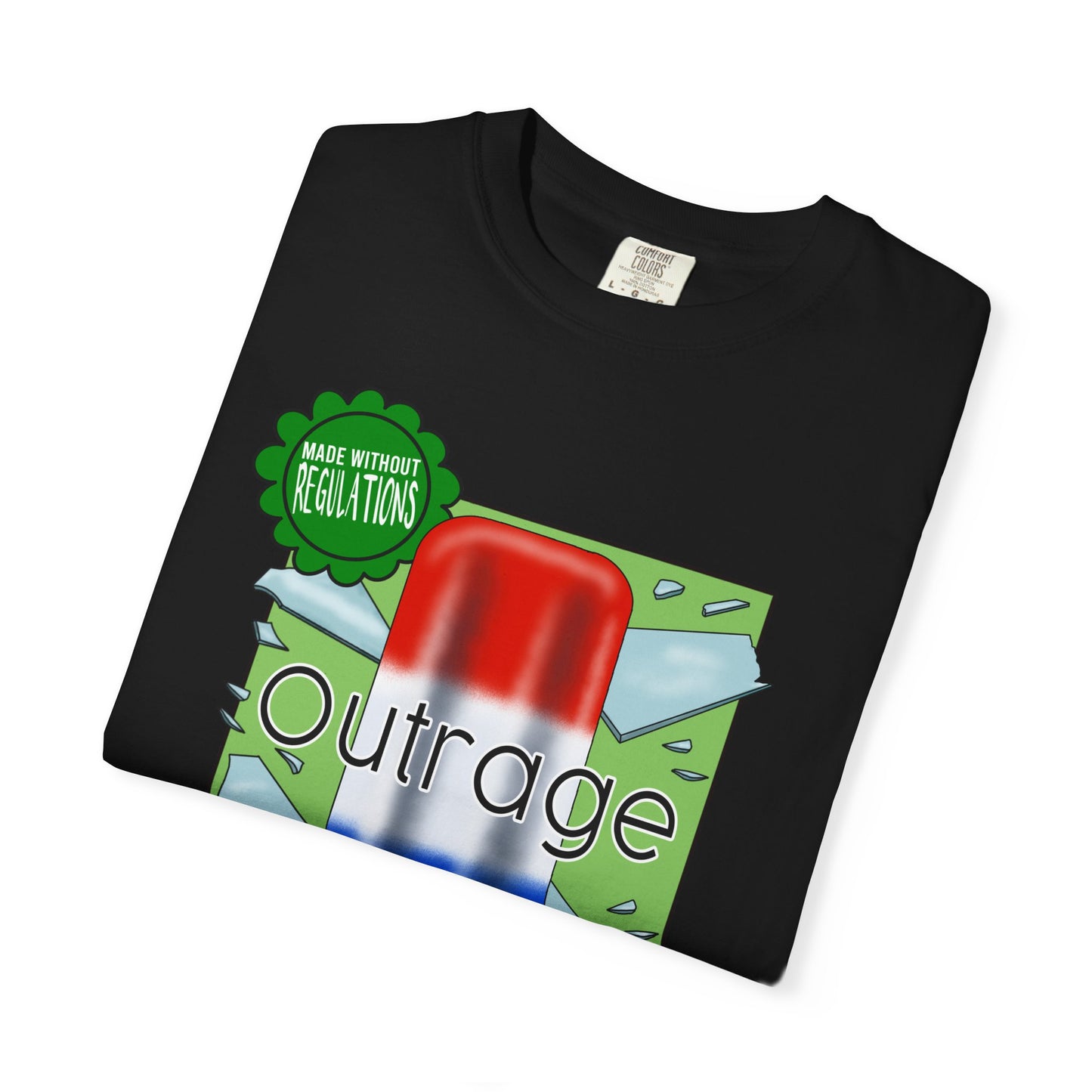 Outrage Glass Popsicle Graphic T-Shirt Patriot Pop Art Tee