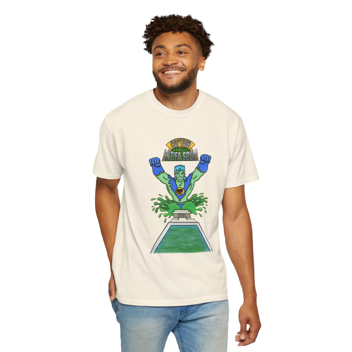 Captain Antifa Scum Reflecting Pool Algae Shirt