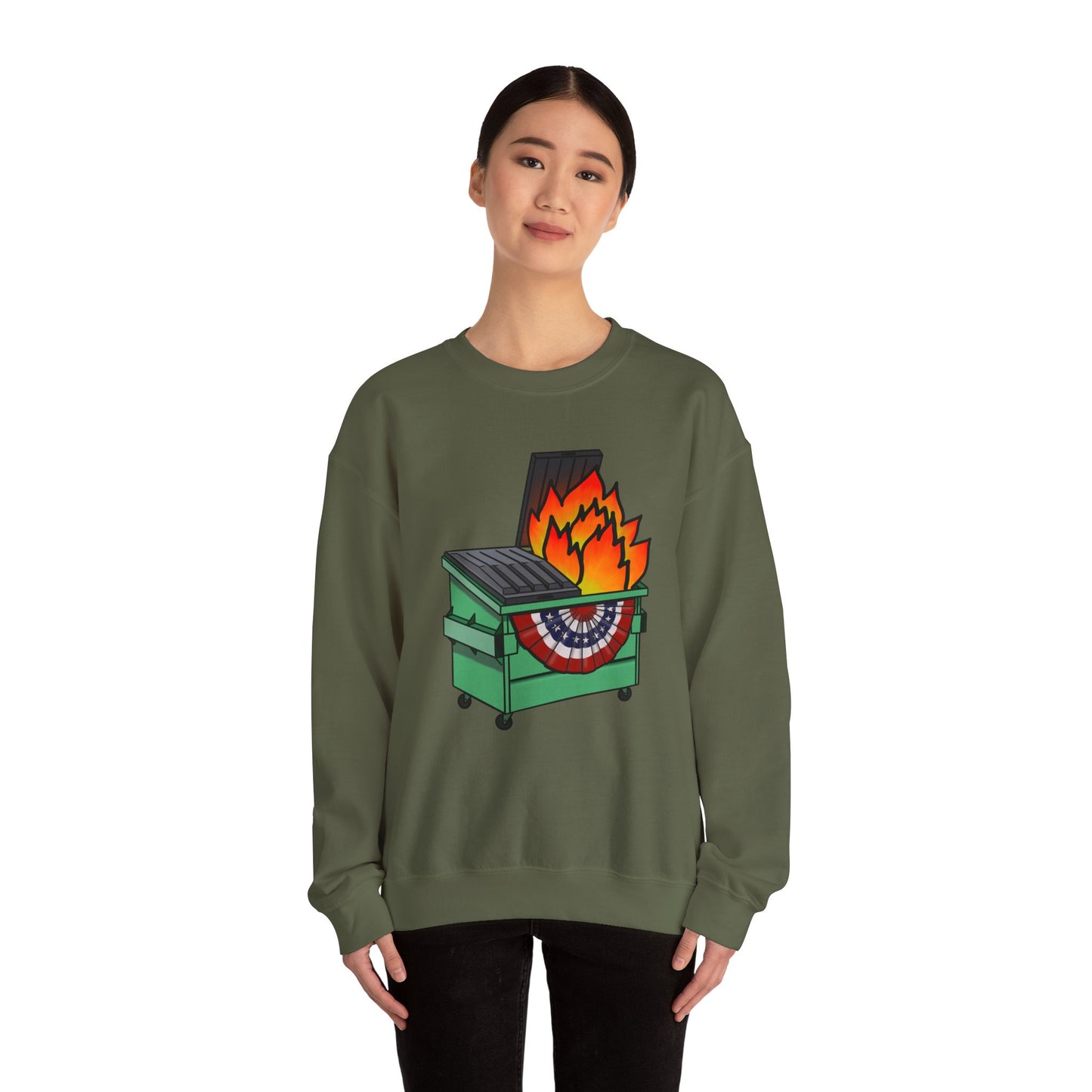 American Dumpster Fire Unisex Heavy Blend™ Crewneck Sweatshirt