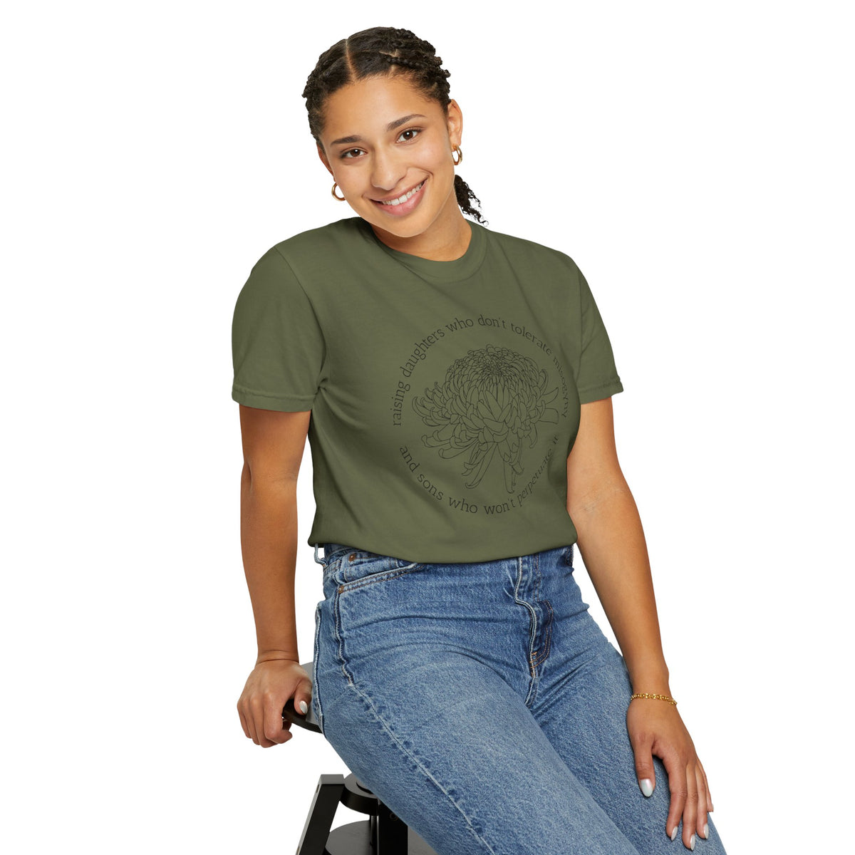 Floral Raising Daughters and Sons T-Shirt Botanical Line Art