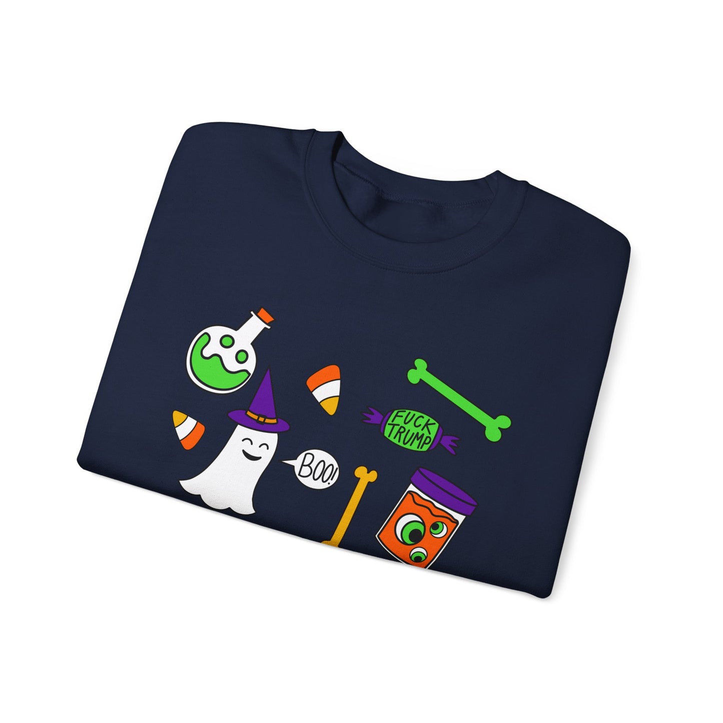 Halloween Candy Ghosts Crewneck Sweatshirt — Cute Spooky Graphic