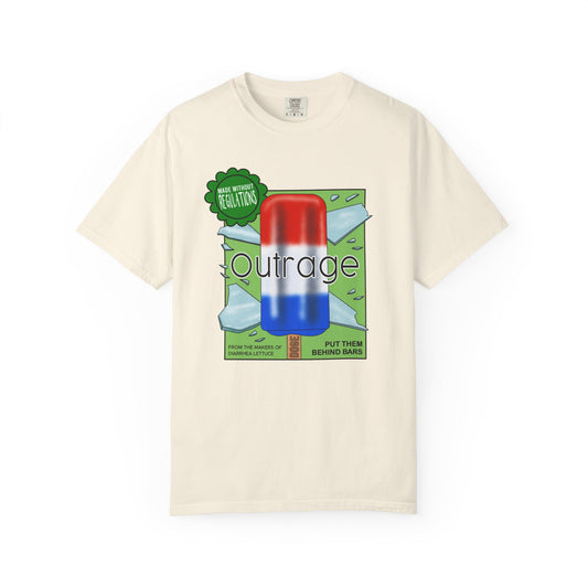 Outrage Glass Popsicle Graphic T-Shirt Patriot Pop Art Tee