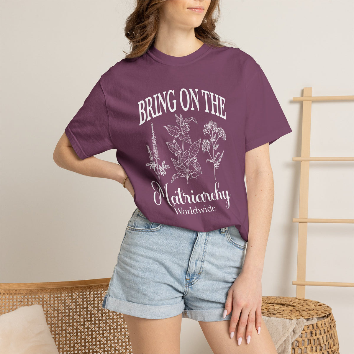 Bring On The Matriarchy T-shirt Feminist Floral Graphic Tee