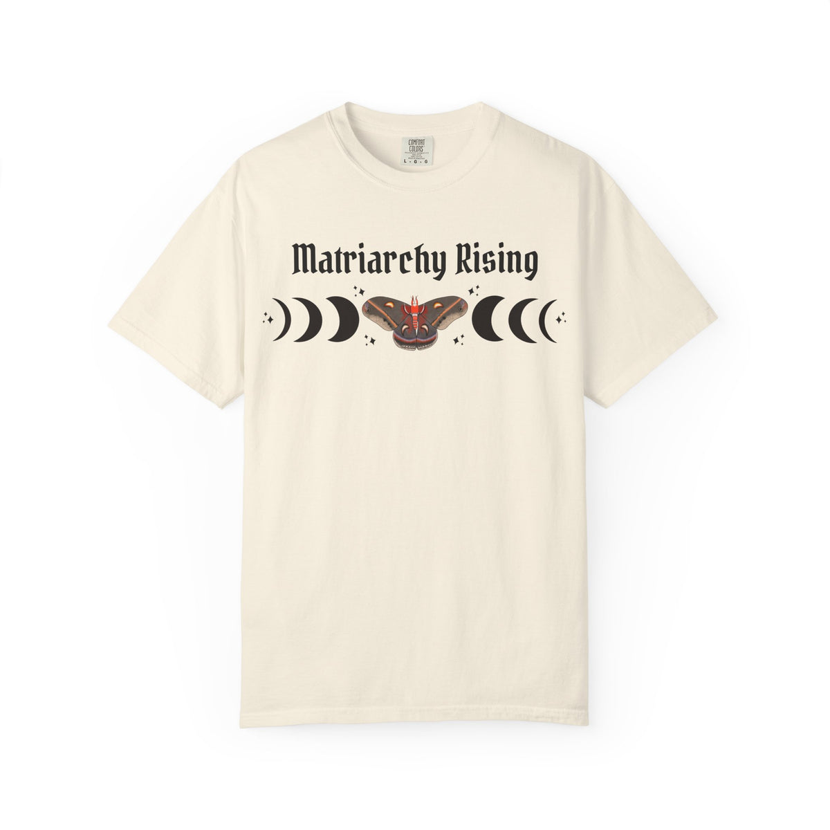 Matriarchy Rising Tee Moon Phases & Moth Feminist Graphic T-Shirt