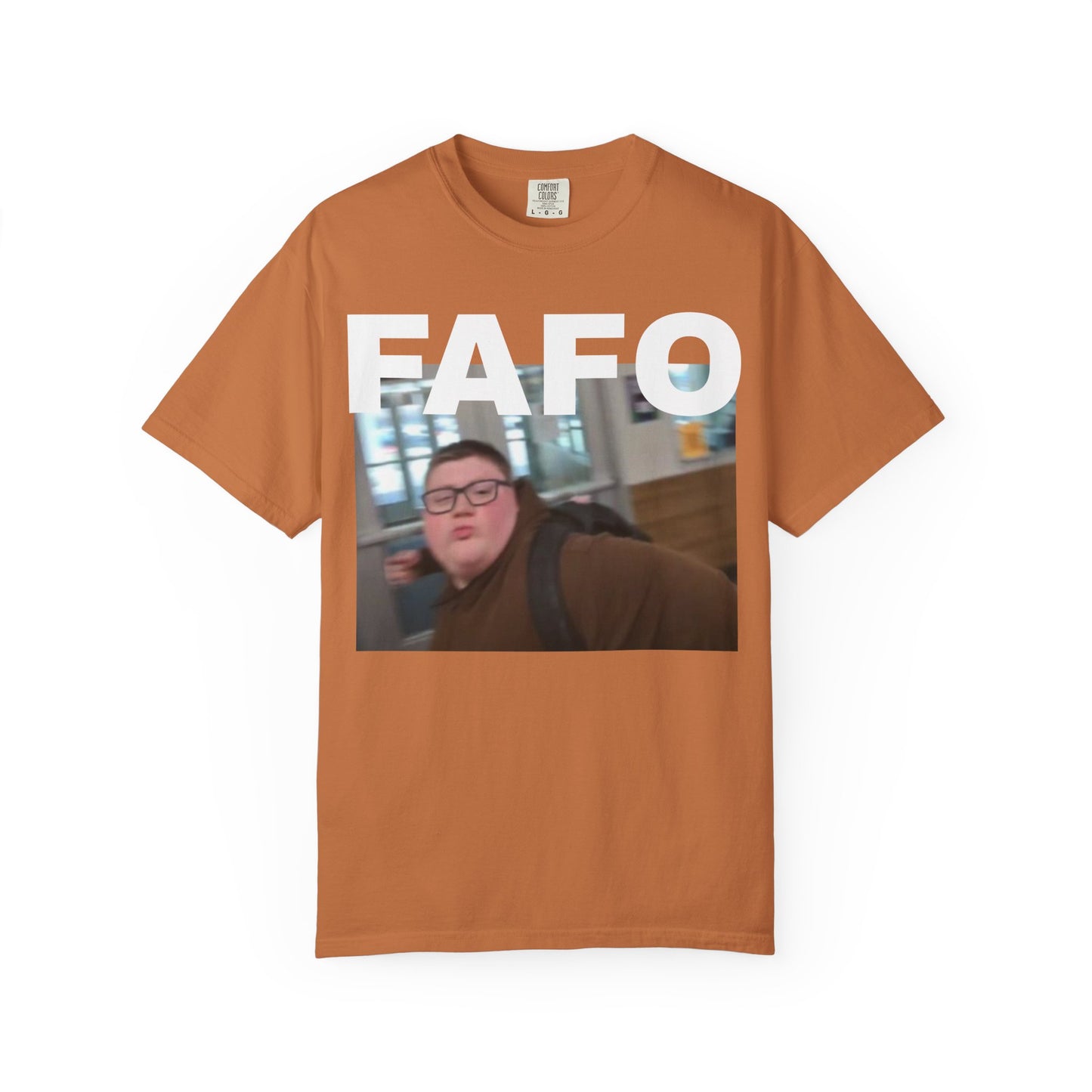 FAFO Okay Kid meme photo T-shirt | FAFO graphic tee