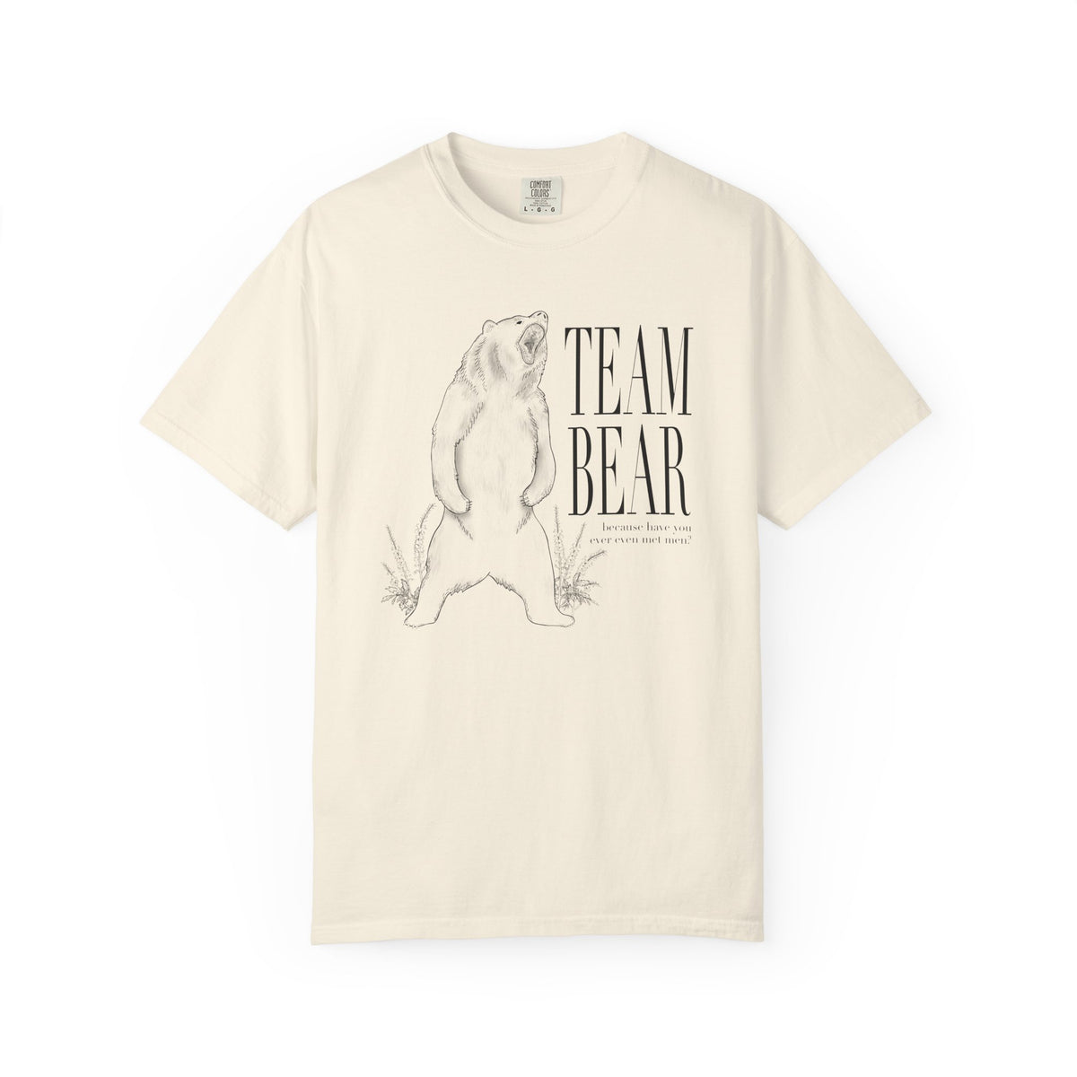 Team Bear Graphic T-Shirt Vintage Sketch Bear Tee because have you even met men