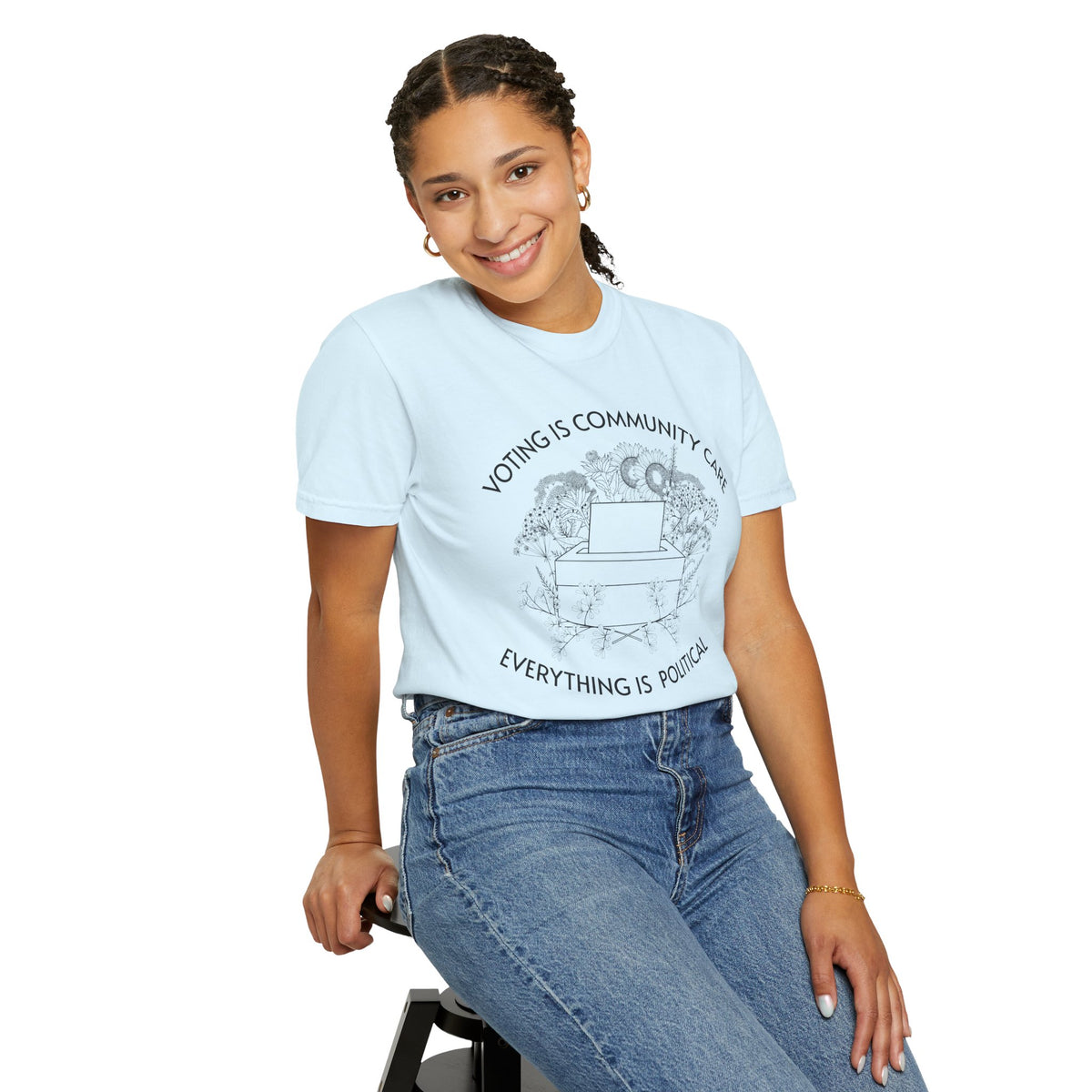 Voting Is Community Care T-Shirt Everything Is Political Vote Graphic Tee