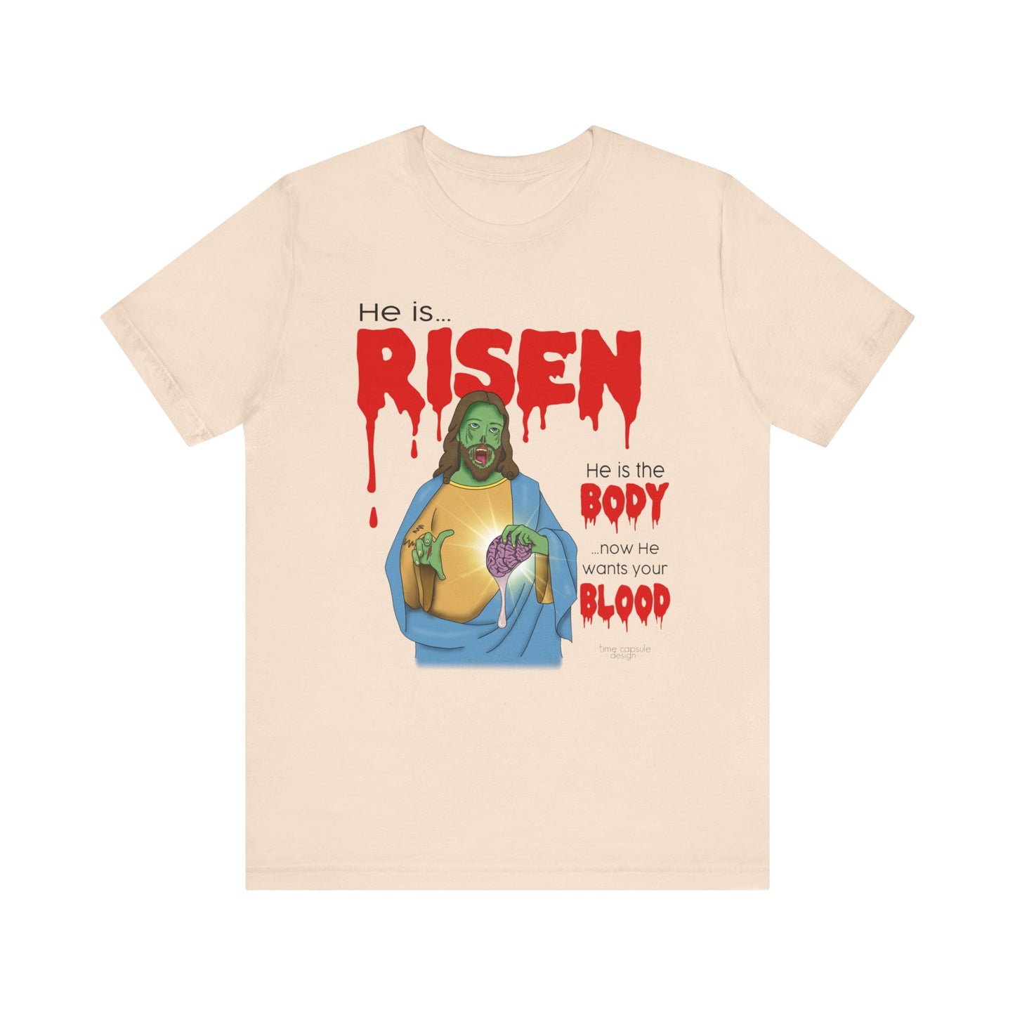 Zombie Jesus He Is Risen Shirt Unisex Jersey Tee, Easter Gift, Religious Humor Shirt, Resurrection Celebration Tee, Christian Apparel