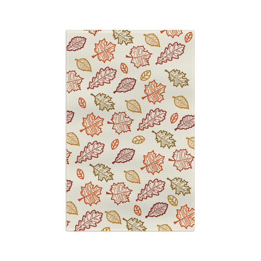 Autumn Leaves Microfiber Tea Towel Fall Kitchen Dish Cloth