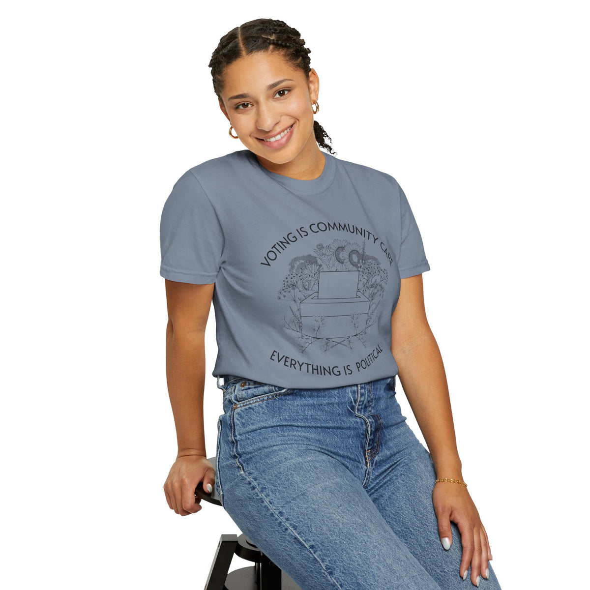 Voting Is Community Care T-Shirt Everything Is Political Vote Graphic Tee