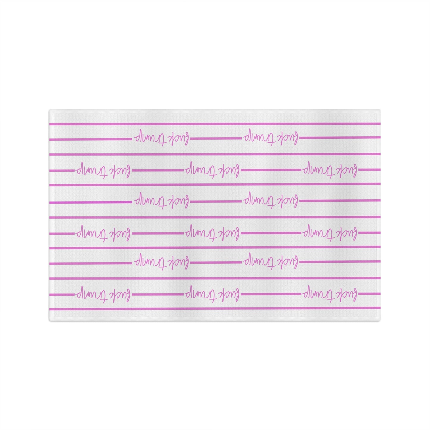 Slightly Subtle pink striped script pattern Microfiber Tea Towel | kitchen linen, hand towel