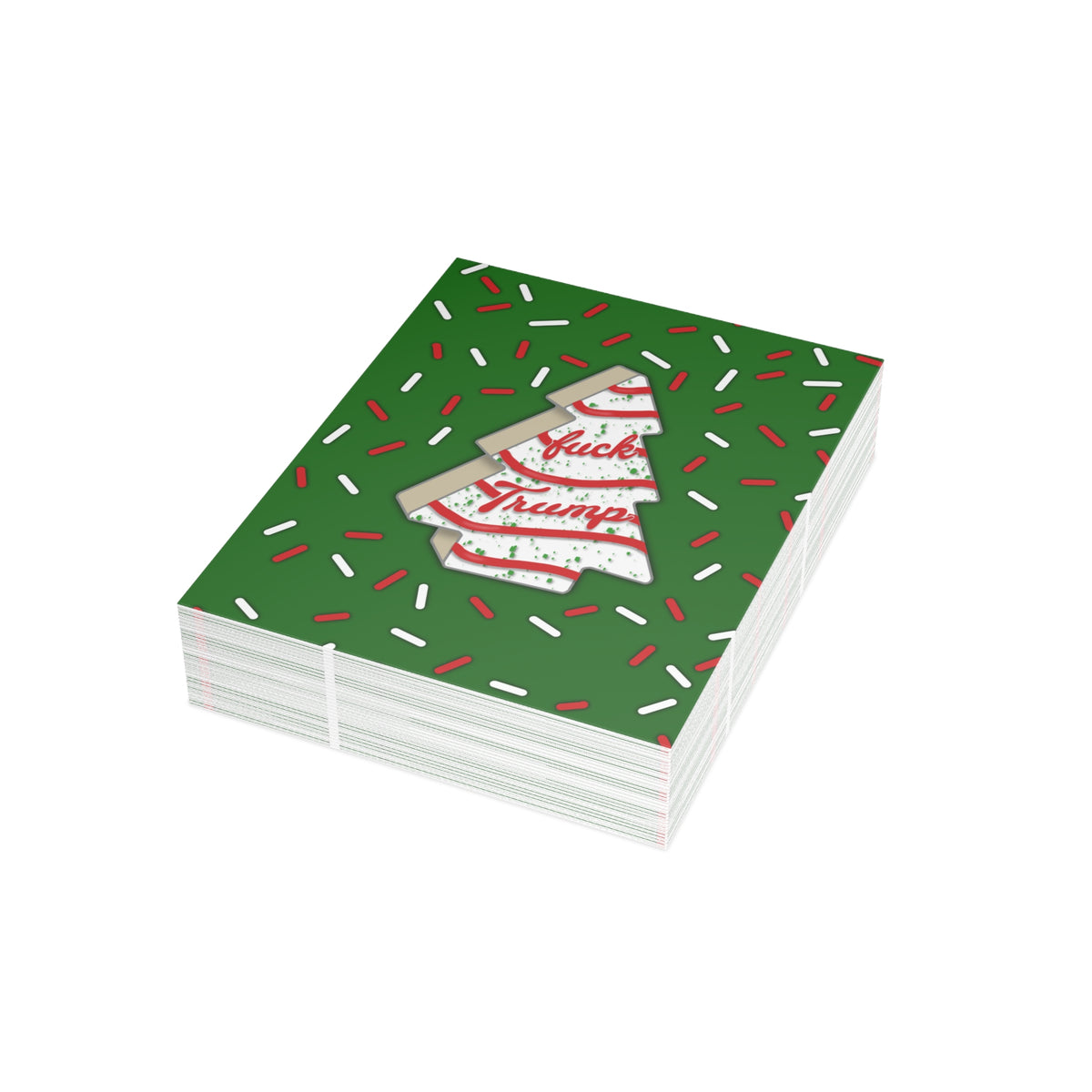 Tree Cake Funny Christmas Greeting Card FDT Holiday Tree Design