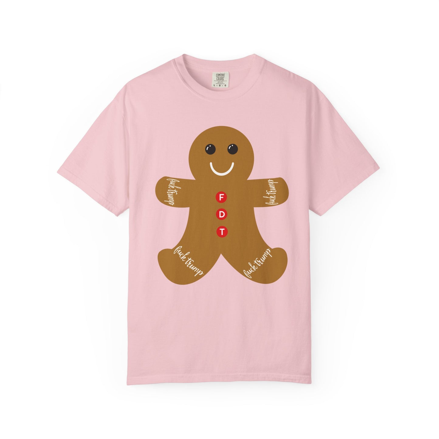 Slightly Subtle Gingerbread Man T-Shirt - FDT Comfort Colors Festive Holiday Tee for Christmas, Winter Celebration, Family Gathering Gift