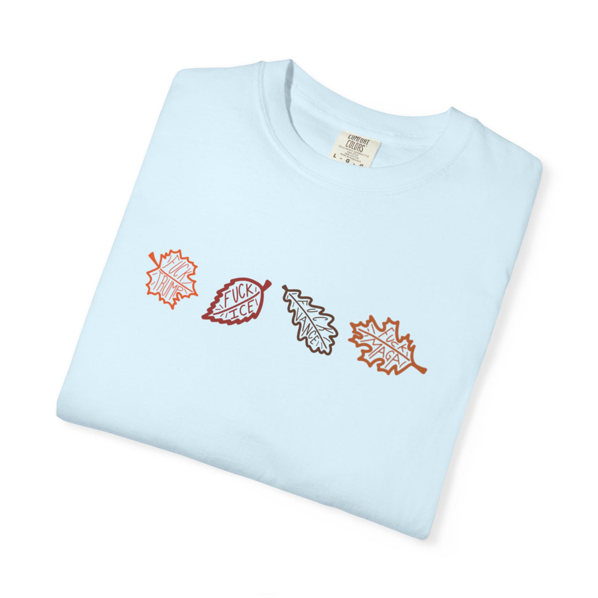 Autumn Leaves T-Shirt FDT Minimal Fall Foliage Graphic Tee