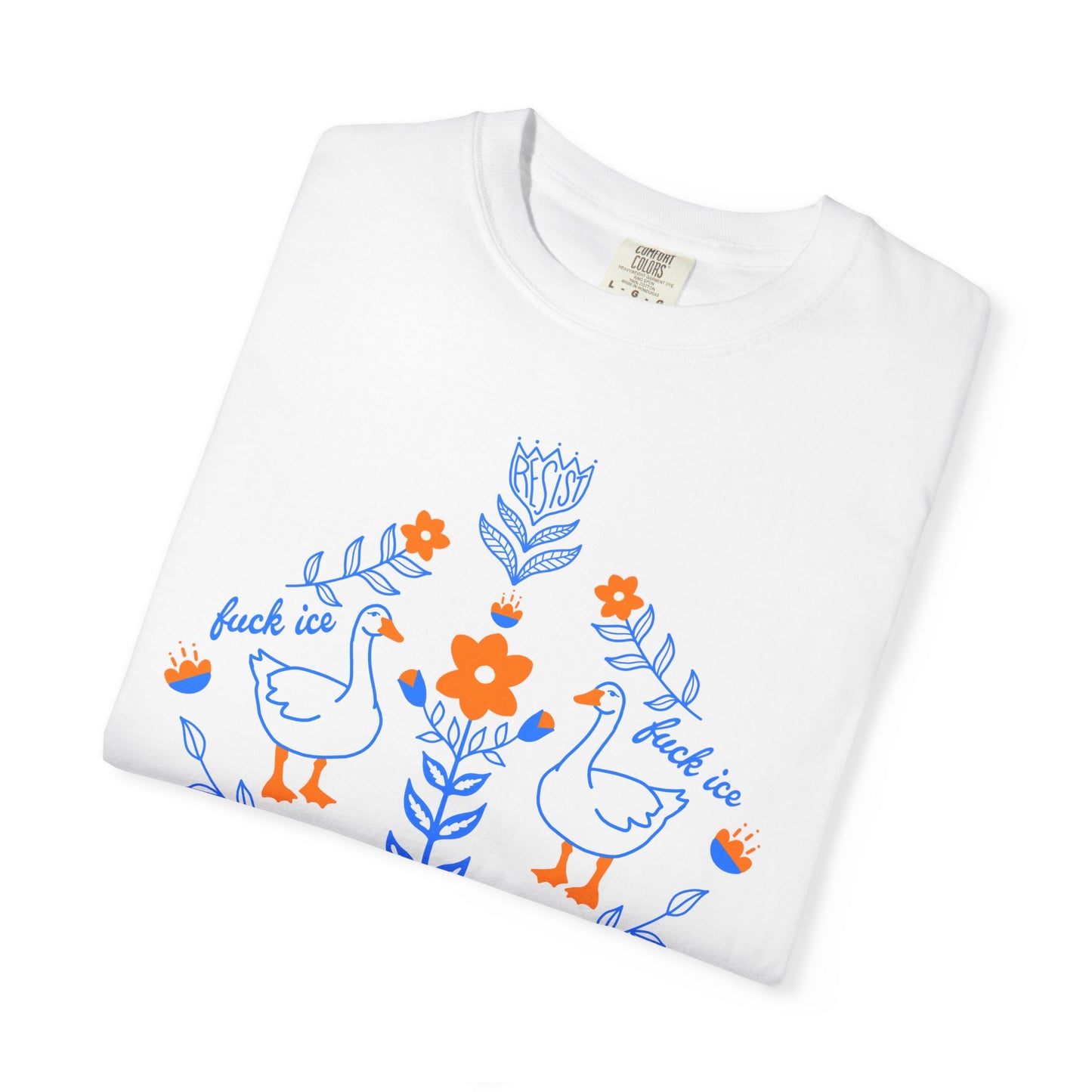 Folksy Silly Goose Tee —  F Ice Resist Floral Graphic T-Shirt