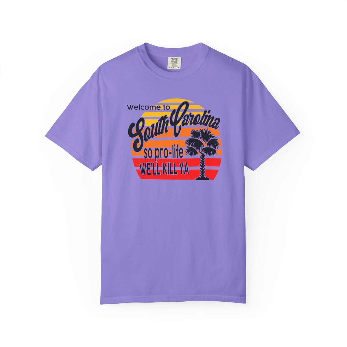 South Carolina Political Dark Humor Abortion Sunset T-Shirt Welcome to South Carolina Graphic Tee