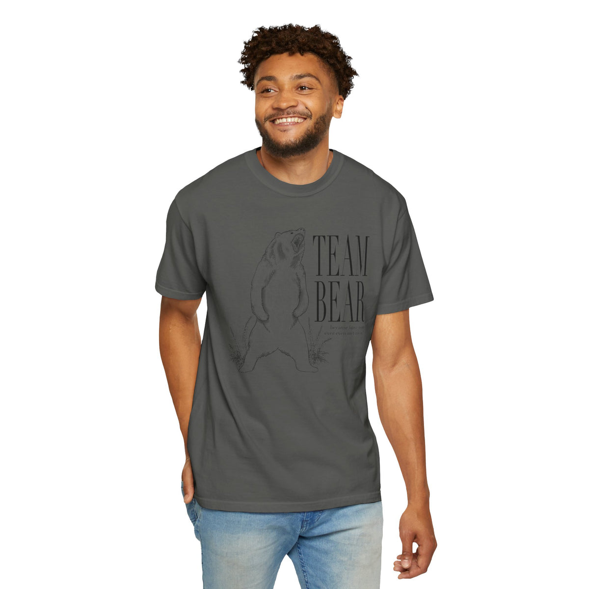 Team Bear Graphic T-Shirt Vintage Sketch Bear Tee because have you even met men