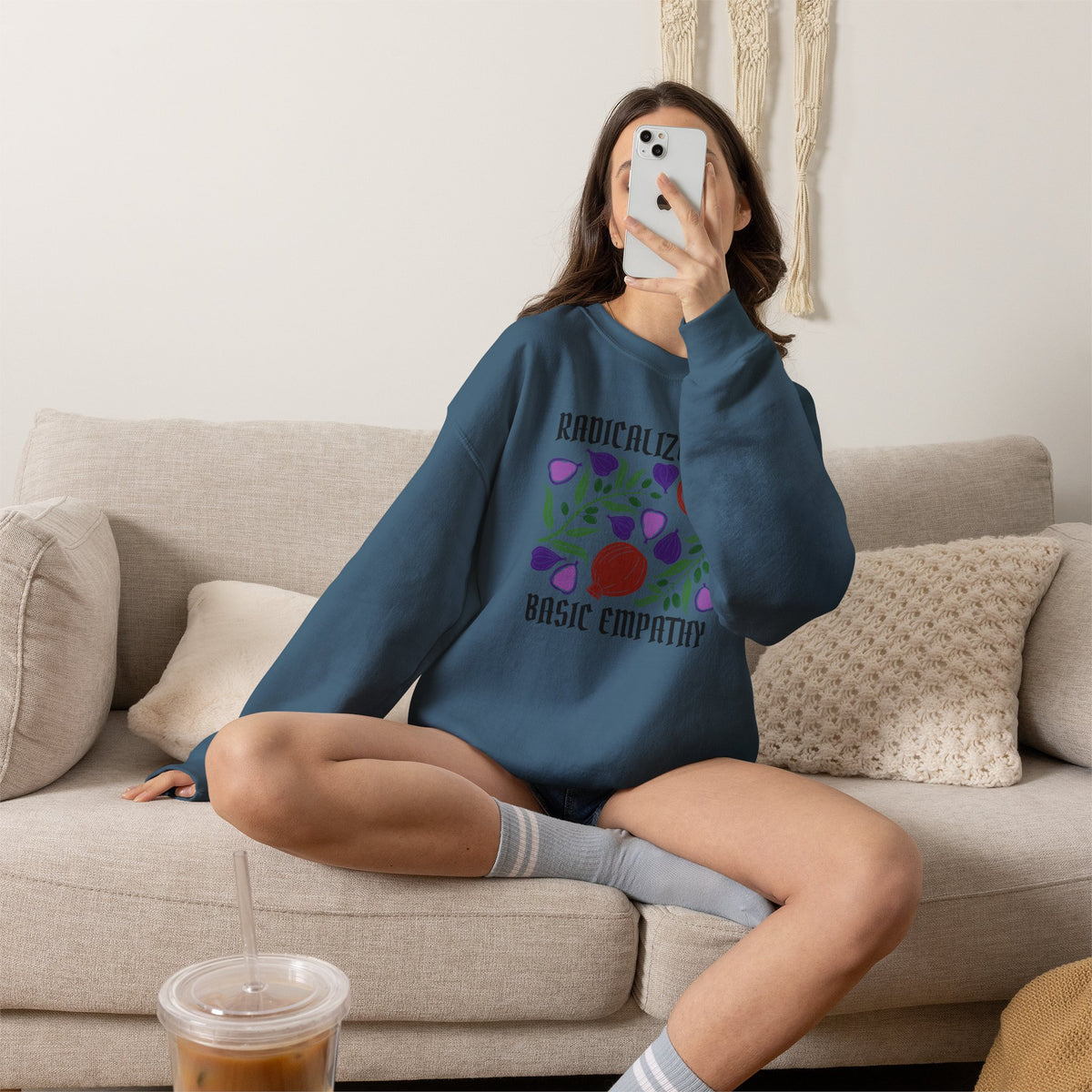 Radicalized by Basic Empathy Floral Sweatshirt