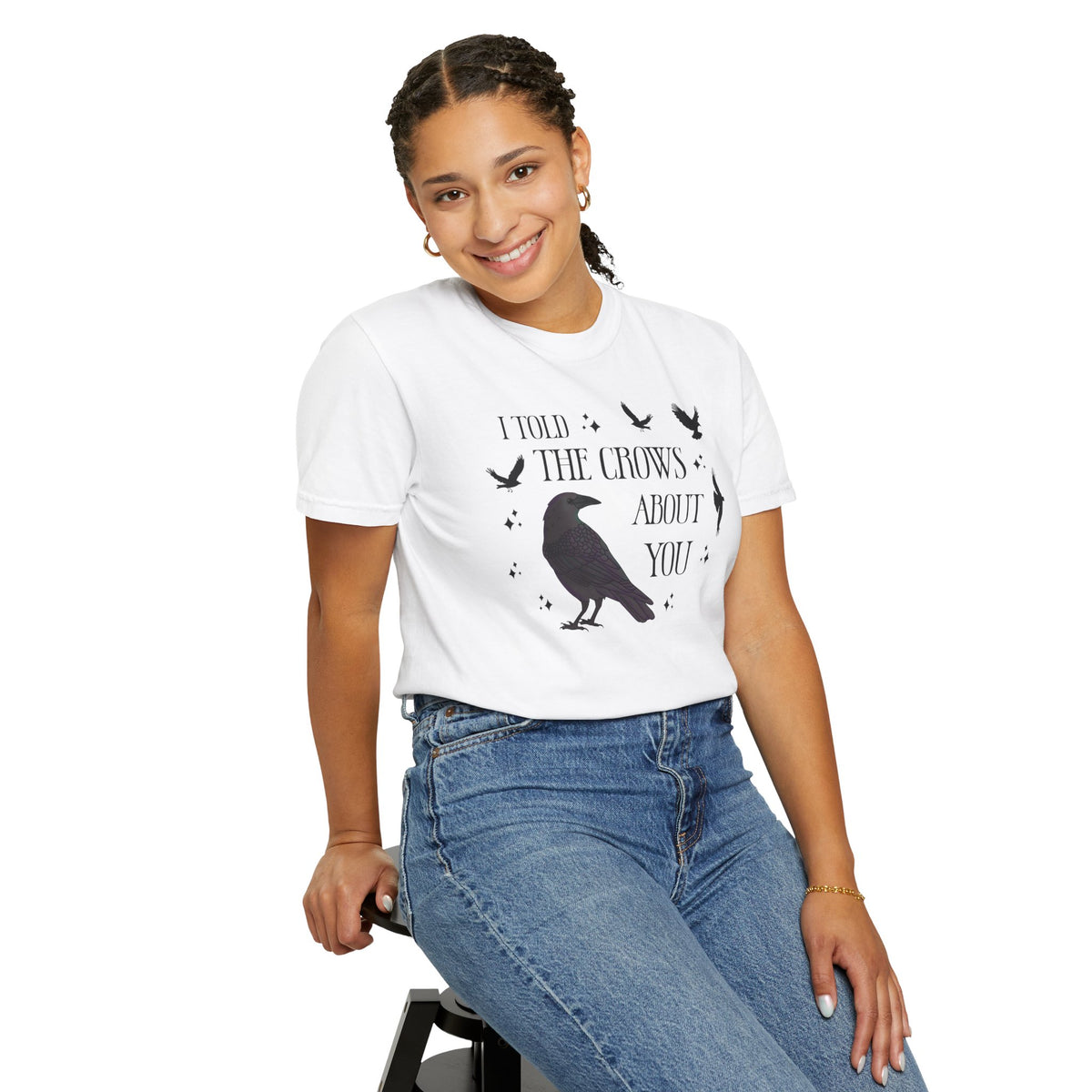 I Told The Crows About You Witchy Crow Raven Graphic Tee