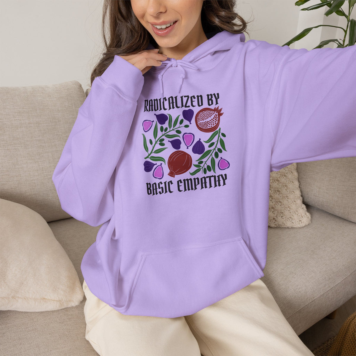 Radicalized by Basic Empathy Floral Hoodie