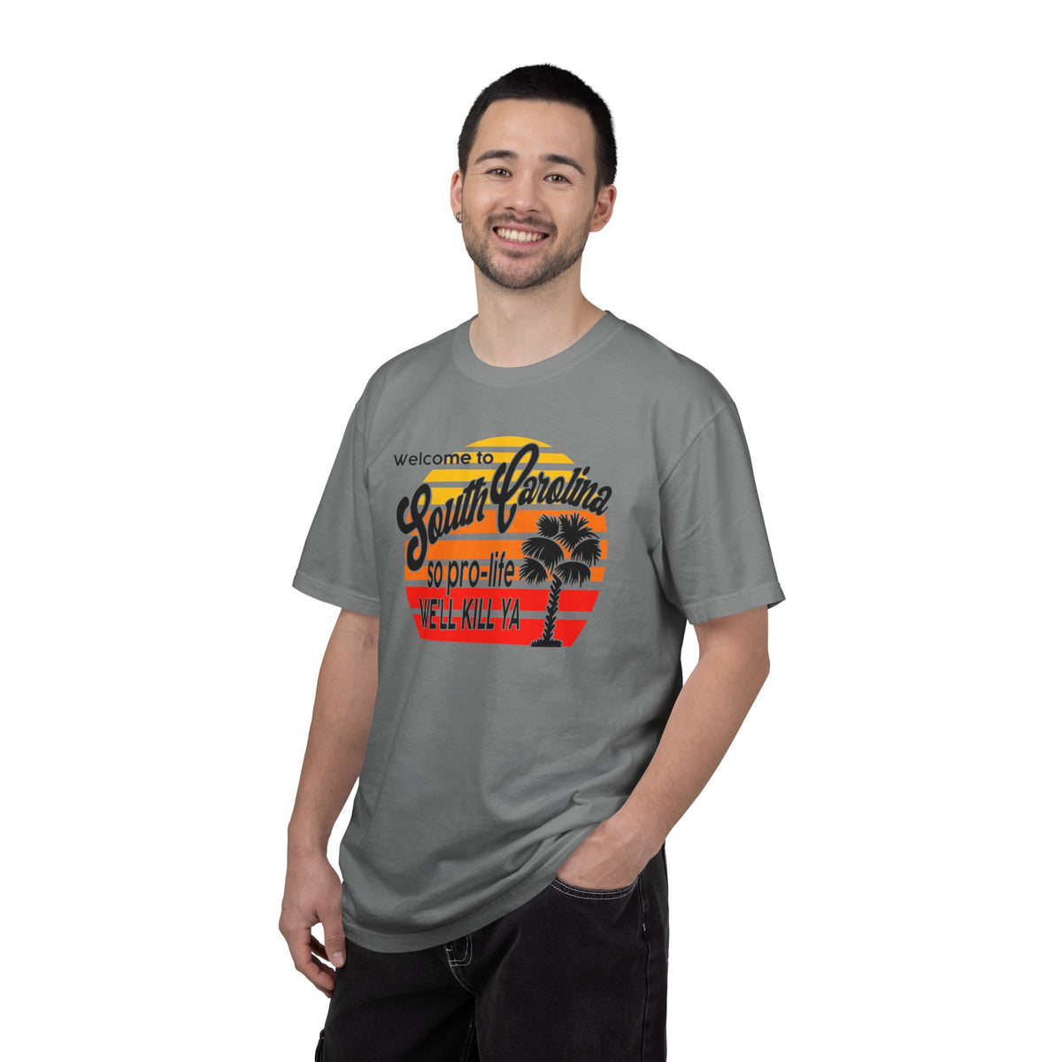 South Carolina Political Dark Humor Abortion Sunset T-Shirt Welcome to South Carolina Graphic Tee