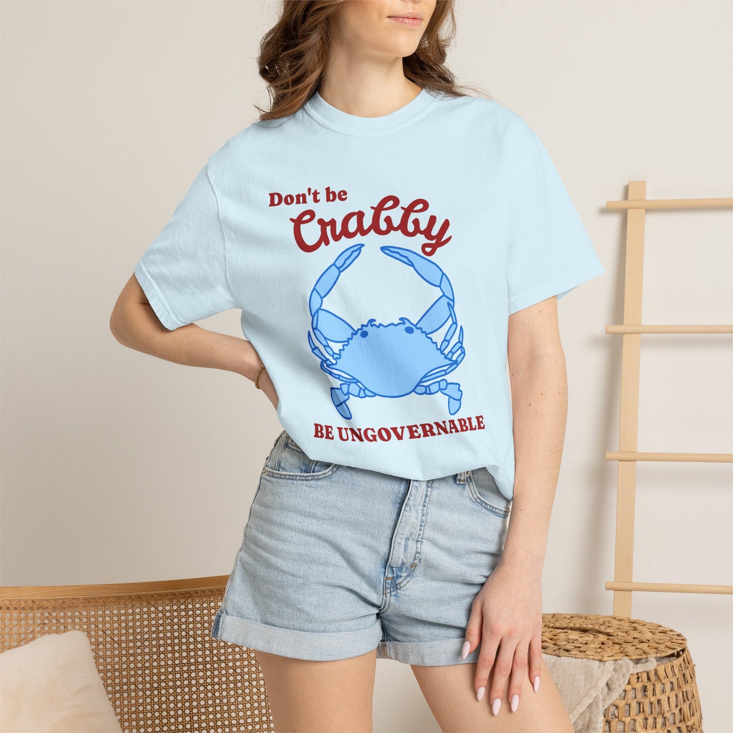 Don't Be Crabby Blue Crab T-Shirt | Be Ungovernable Graphic Tee