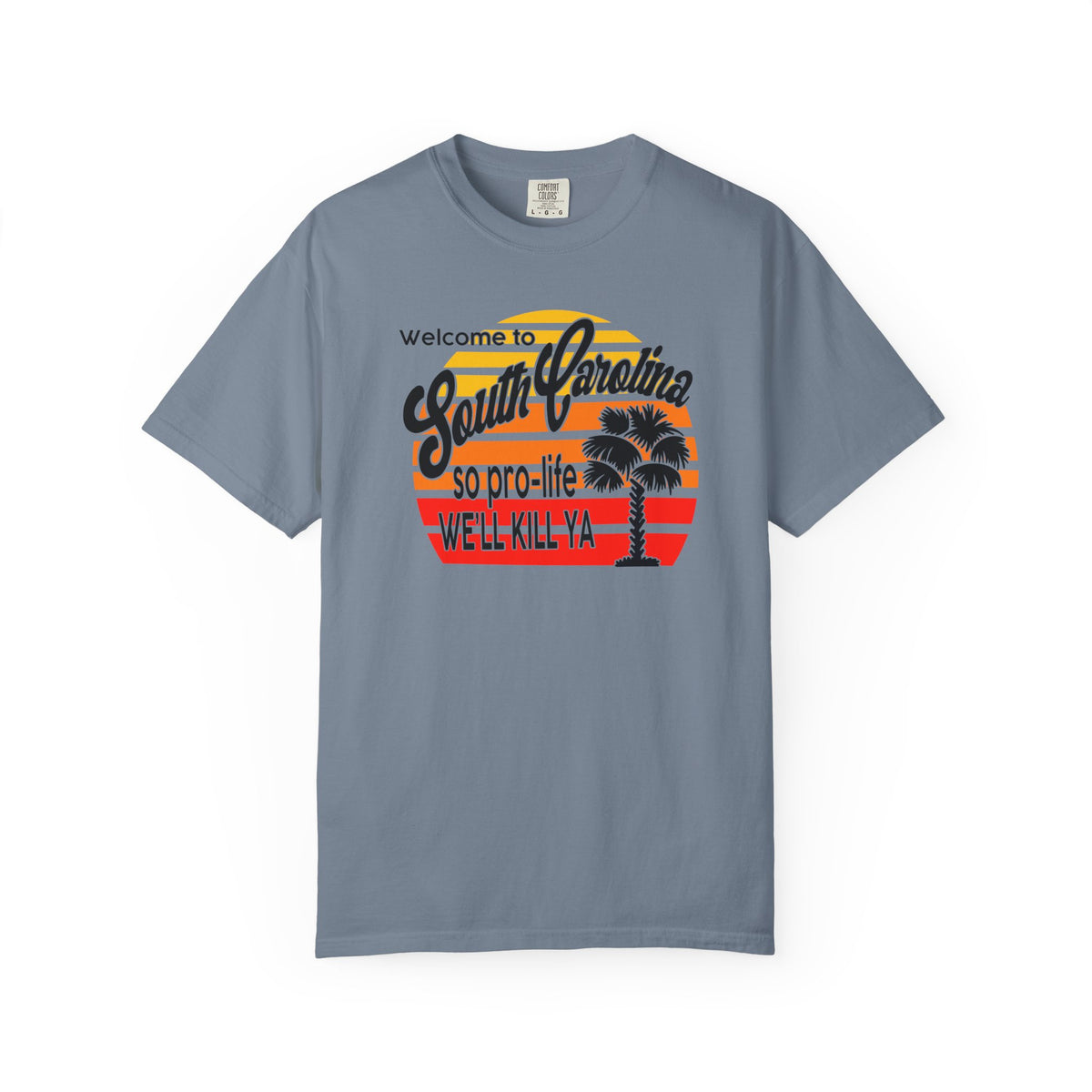 South Carolina Political Dark Humor Abortion Sunset T-Shirt Welcome to South Carolina Graphic Tee