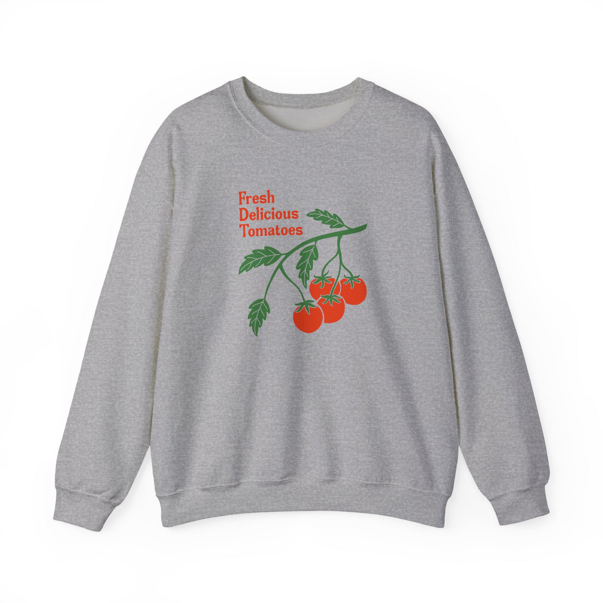 Tomato Crewneck Sweatshirt “Fresh Delicious Tomatoes” Vintage Farm Graphic