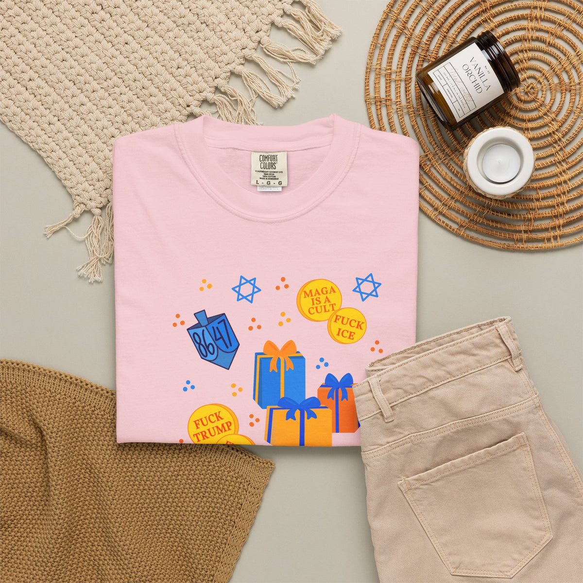 Slightly Subtle Hanukkah Dreidel Gelt Gift Celebration T-Shirt