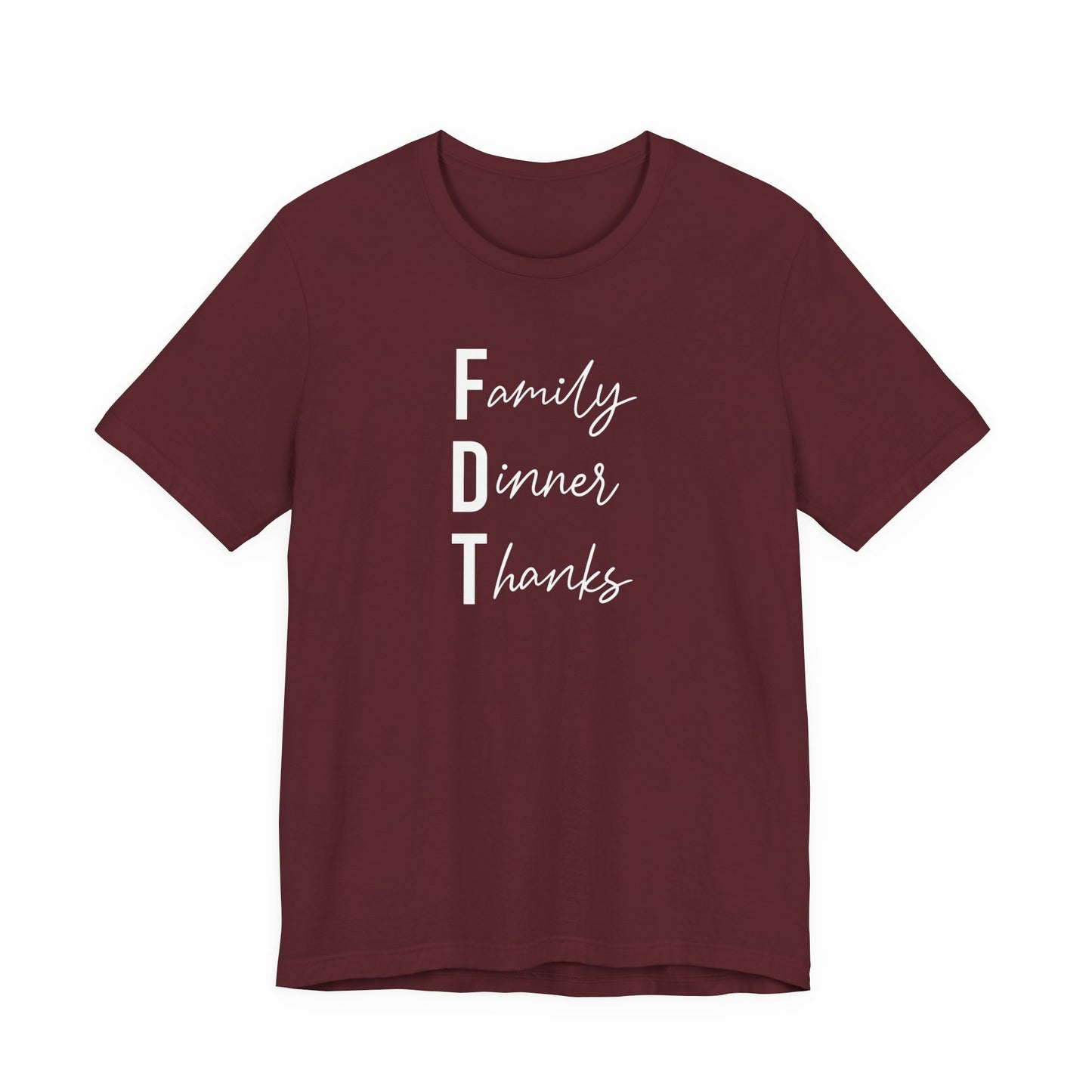Family Dinner Thanks FDT Thanksgiving Crew Neck T‑Shirt