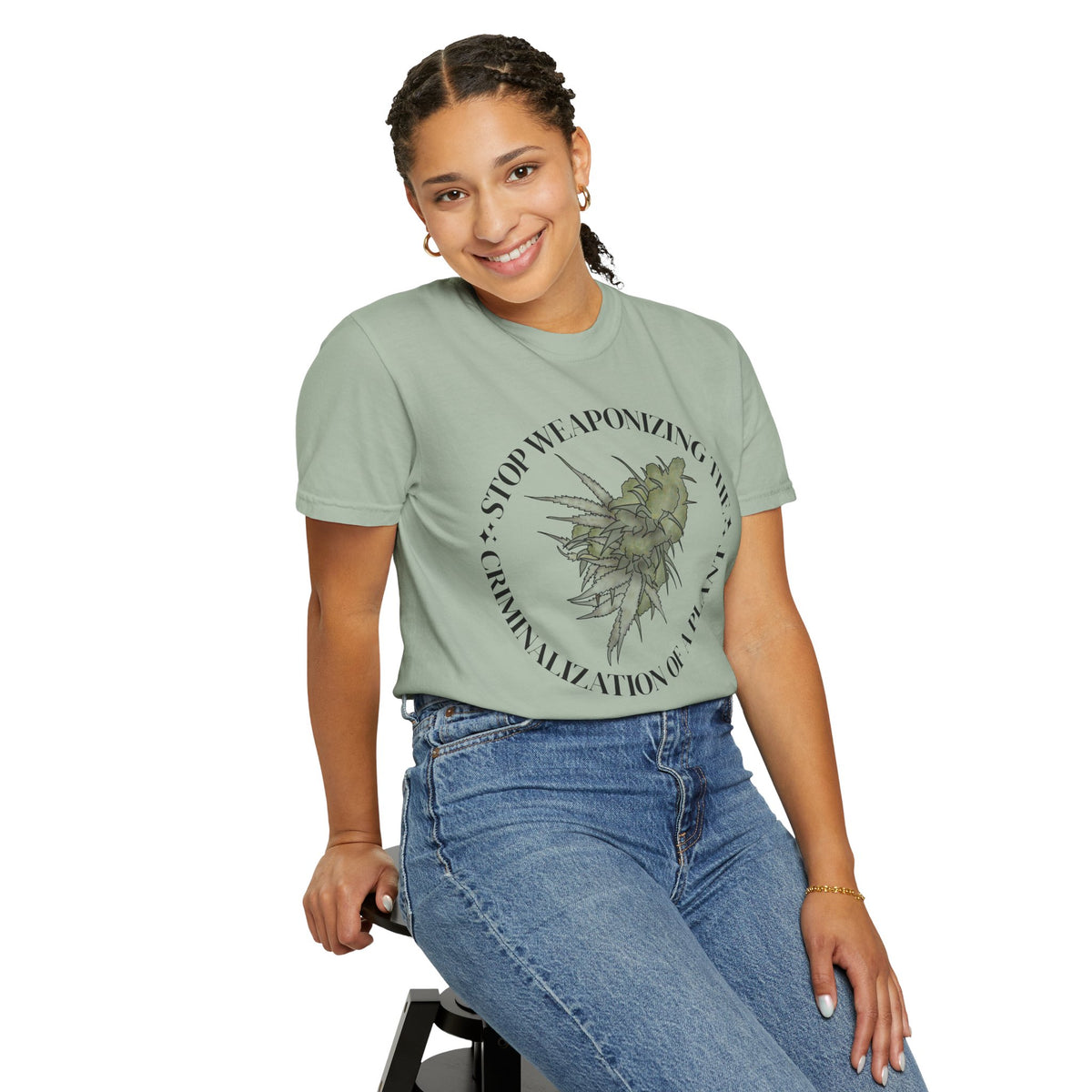 Stop Weaponizing the Criminalization of a plant Floral Graphic Tee