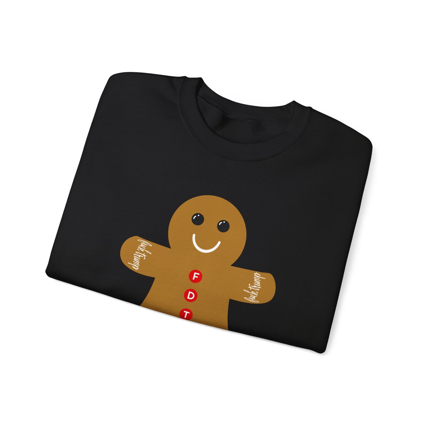 Slightly Subtle Gingerbread Man Crewneck Sweatshirt, FDT Cozy Christmas Gift, Holiday Sweater, Festive Apparel, Winter Wardrobe