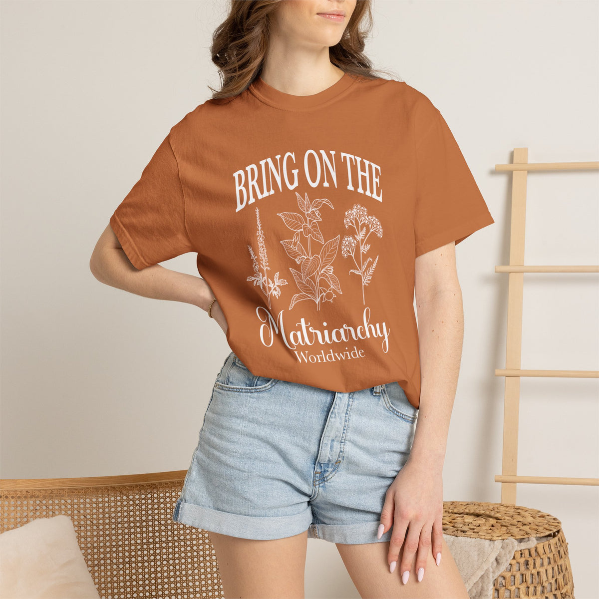 Bring On The Matriarchy T-shirt Feminist Floral Graphic Tee