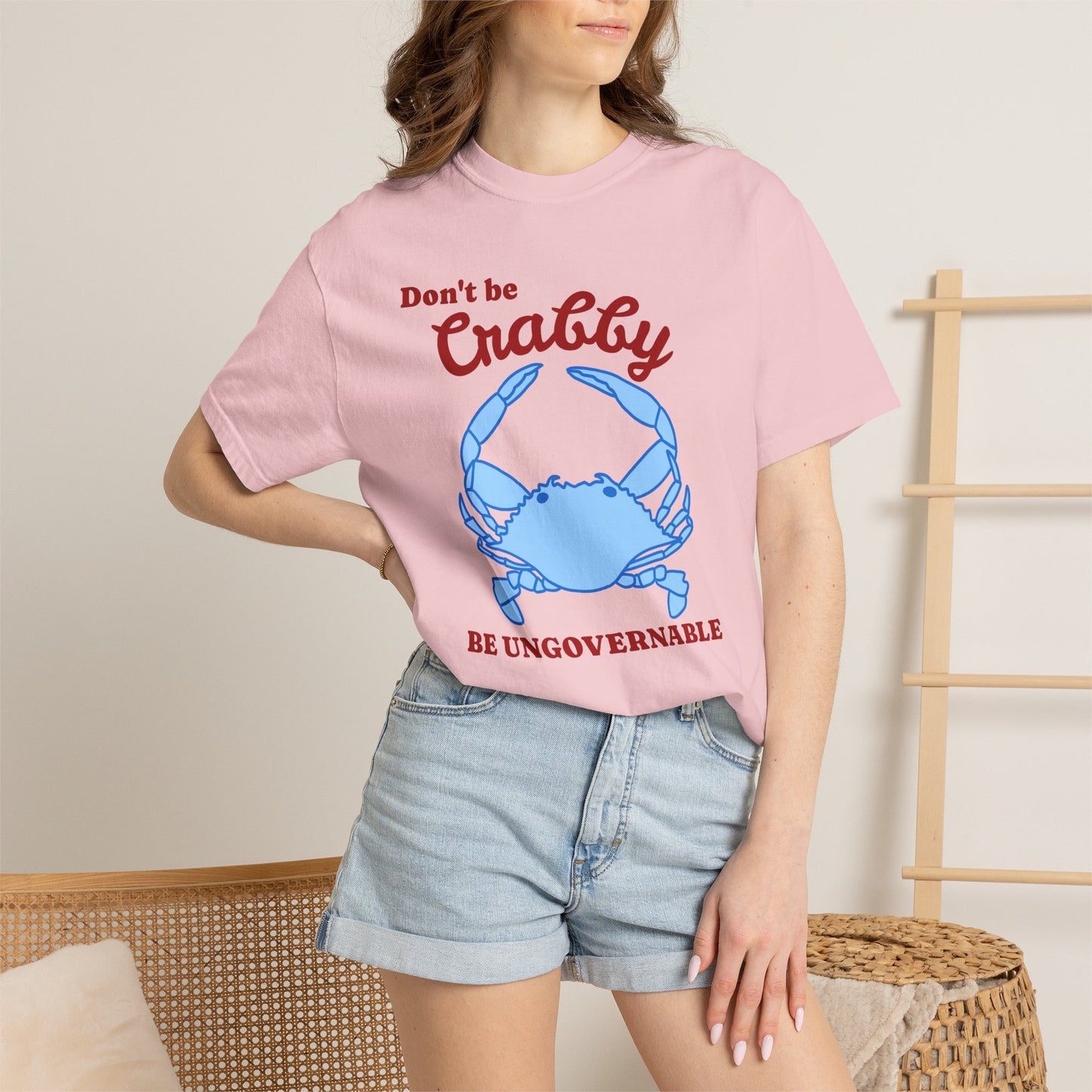 Don't Be Crabby Blue Crab T-Shirt | Be Ungovernable Graphic Tee