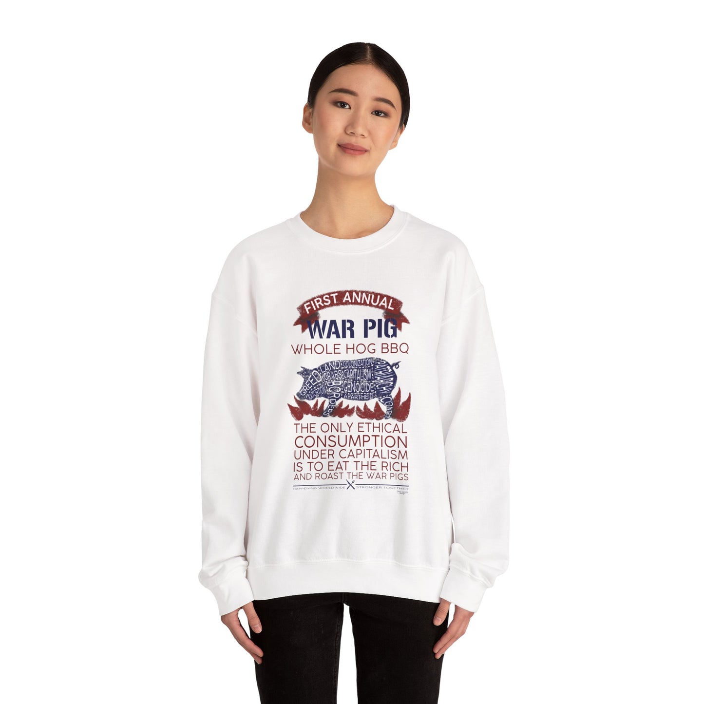 Whole Hog Pig Roast Unisex Heavy Blend™ Crewneck Sweatshirt