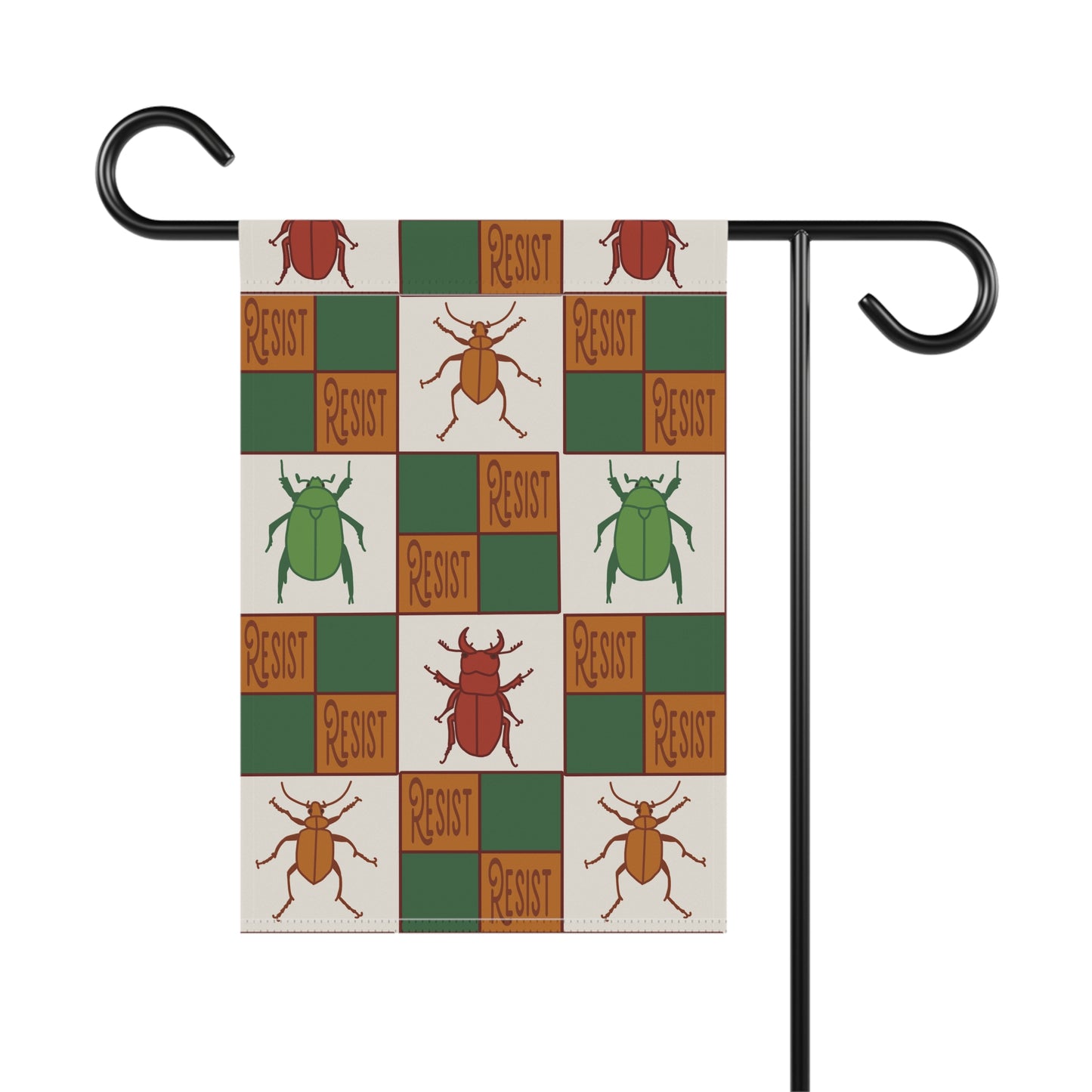 Resist Beetle Garden Flag - Decorative Outdoor House Banner