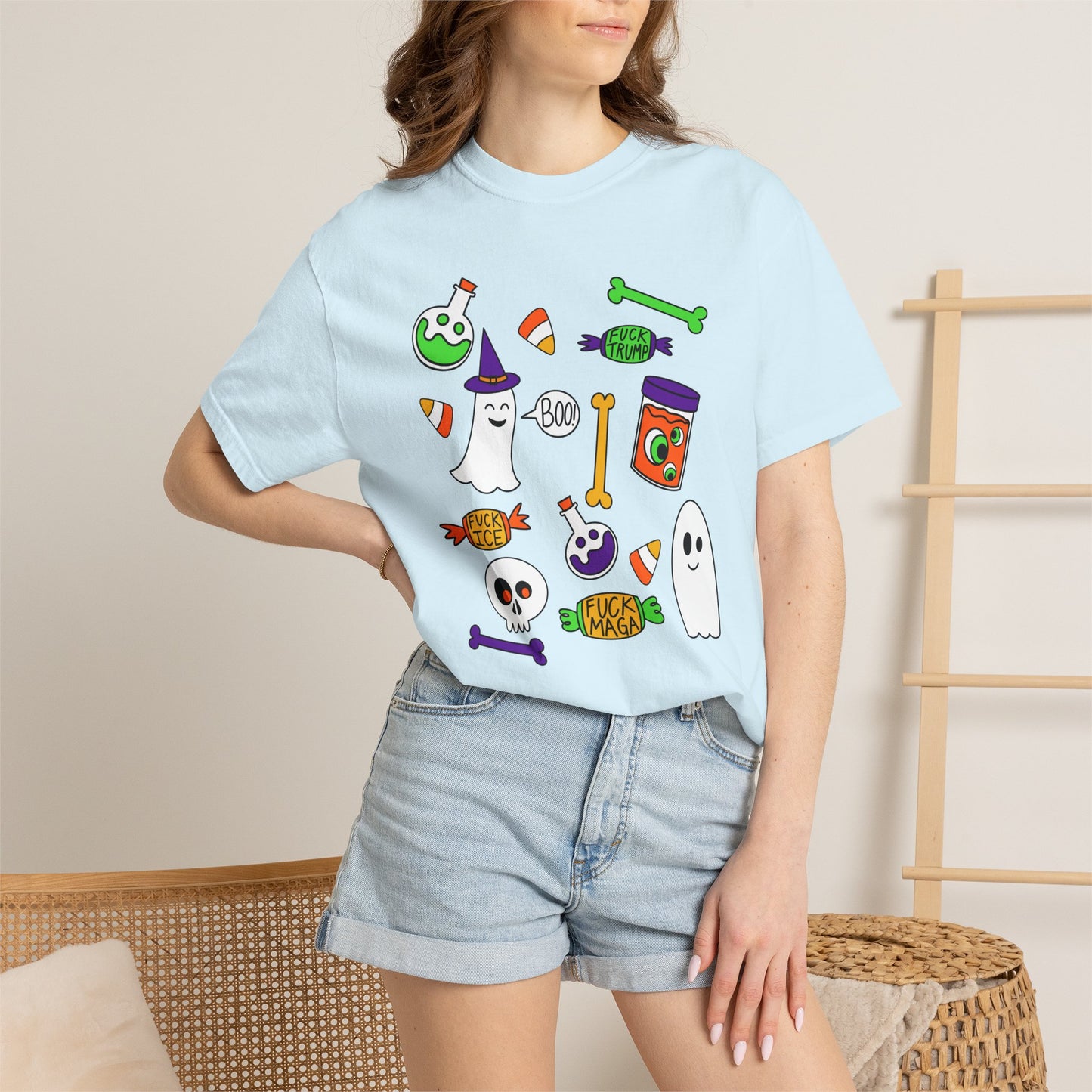 Halloween Candy Ghosts T-Shirt — Cute Spooky Trick-or-Treat Graphic Tee