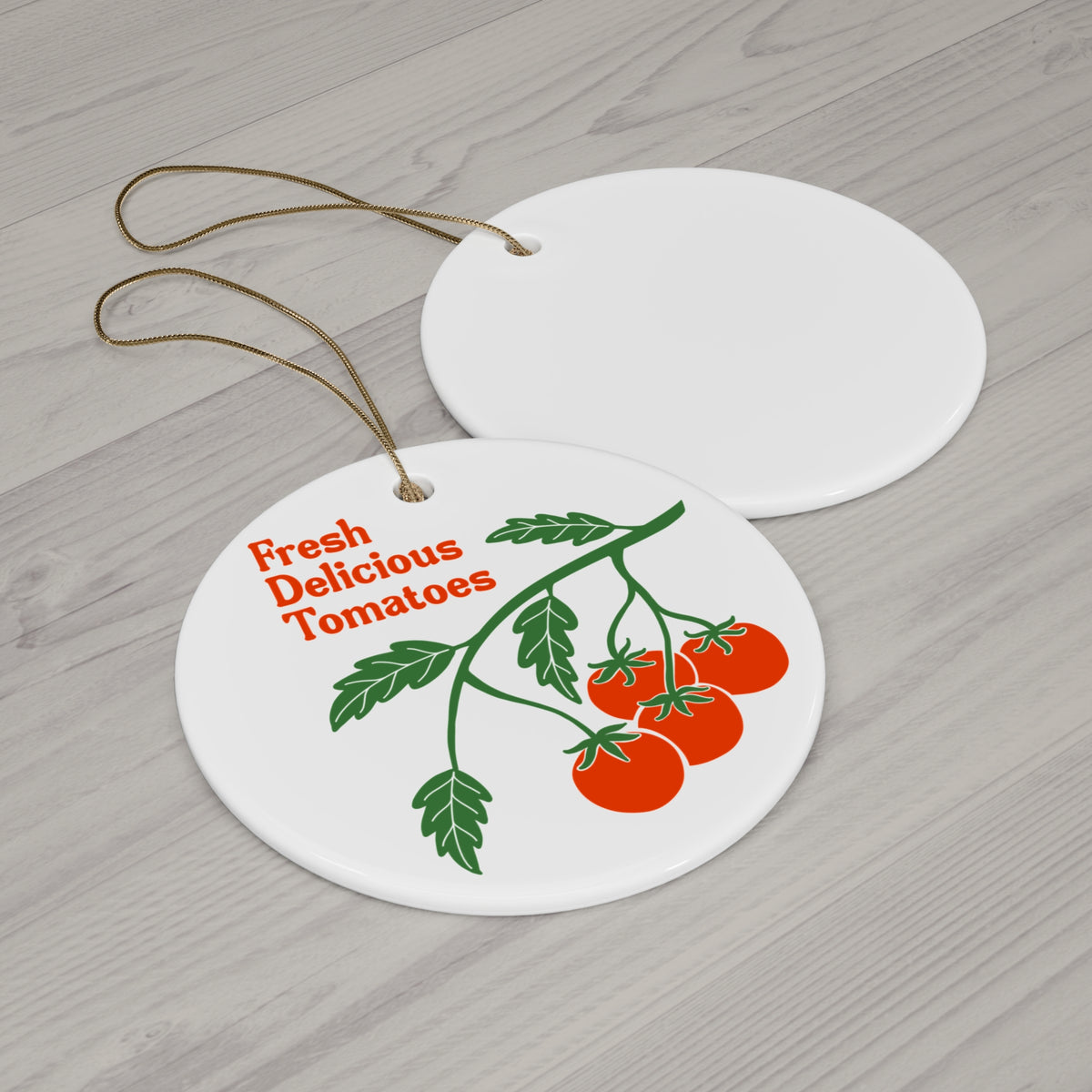 Fresh Delicious Tomatoes Ceramic Ornament FDT