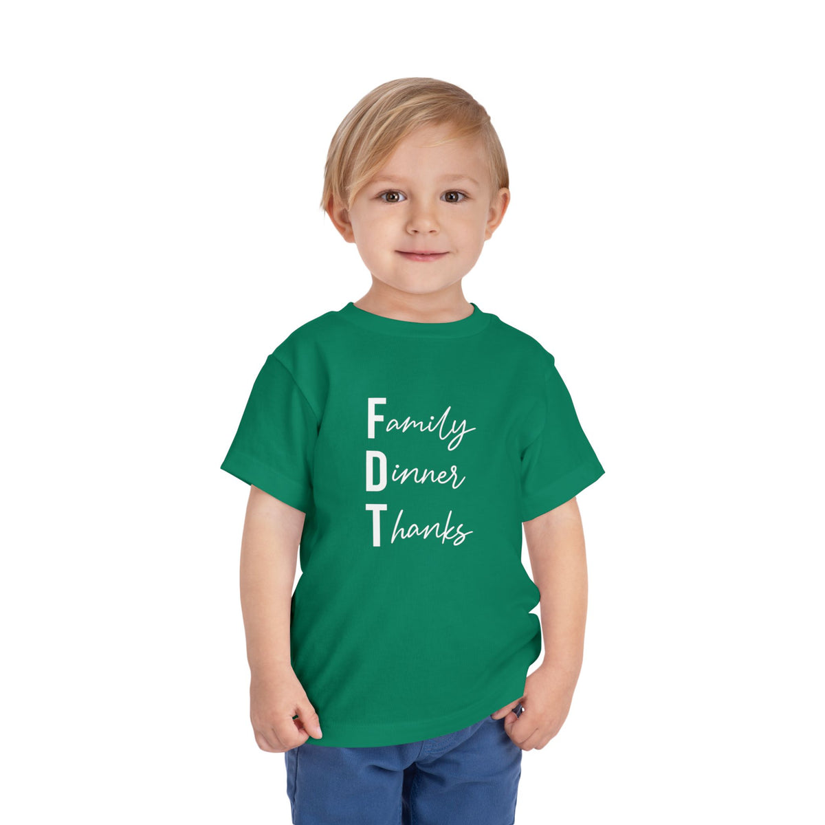 Toddler “Family Dinner Thanks” Thanksgiving T-Shirt FDT baby