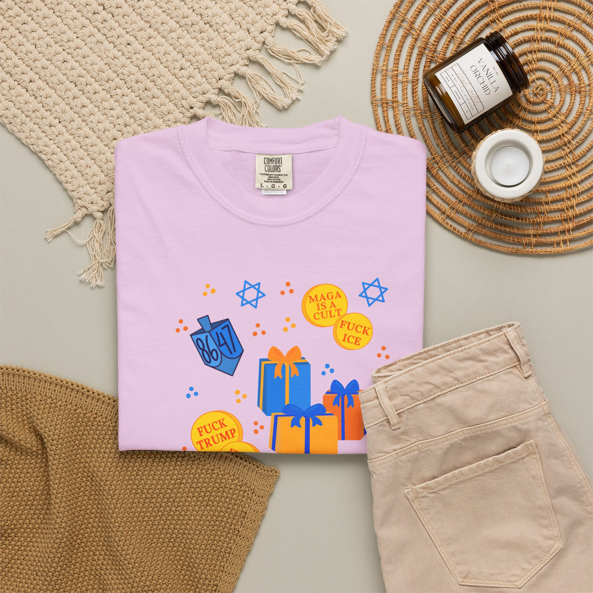 Slightly Subtle Hanukkah Dreidel Gelt Gift Celebration T-Shirt